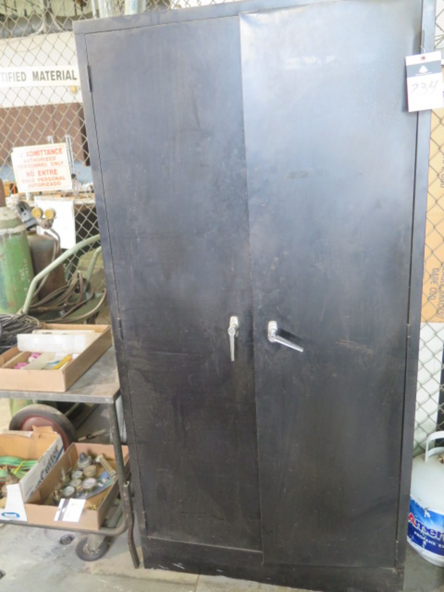 Cabinet w/ Welding Rod and Misc