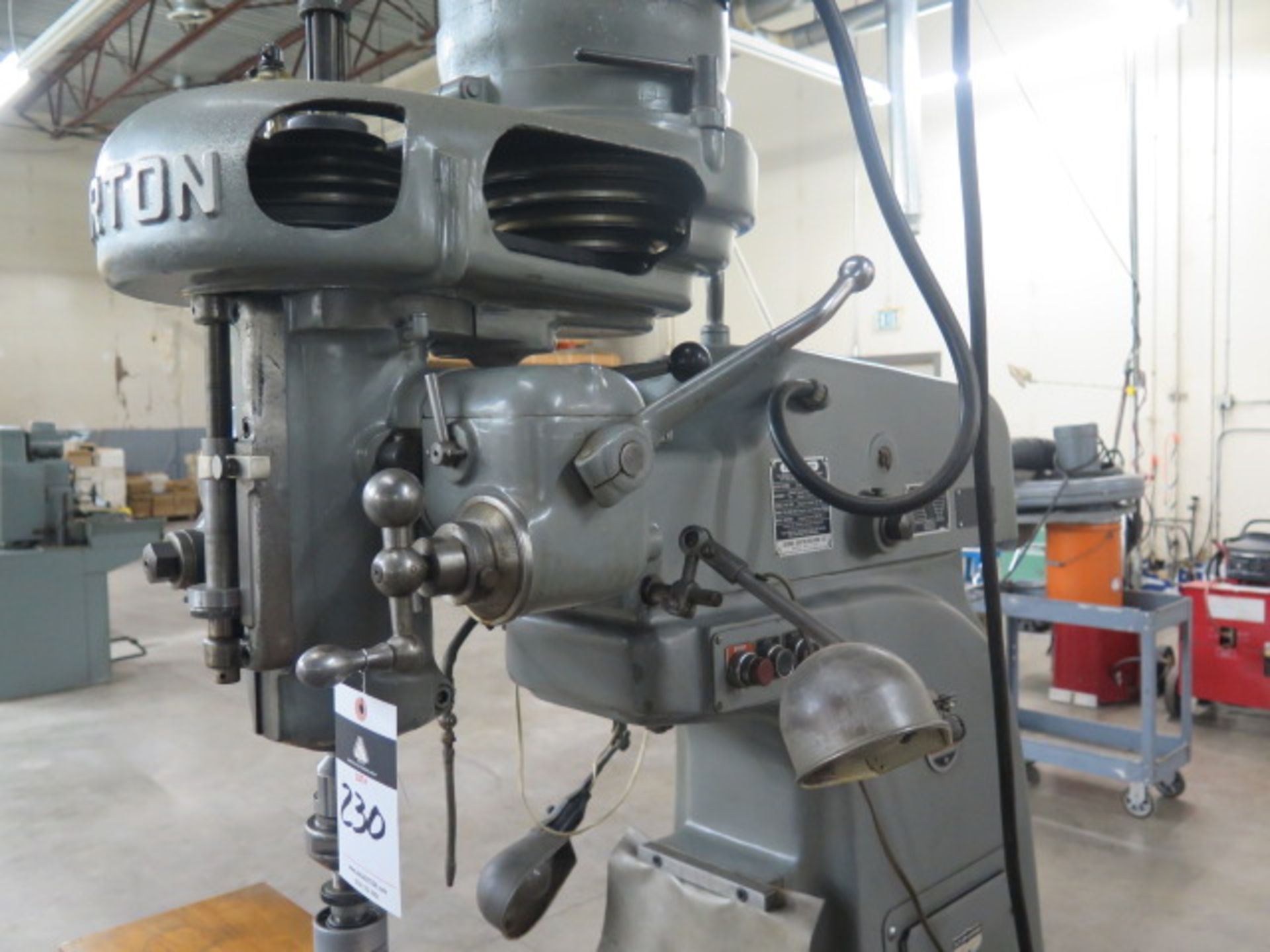 Gorton No. 8 ½ D Vertical Mill s/n 35931 w/ 2Hp Motor, 6-Speeds, Power Feeds, 9 ¼” x 34” Table - Image 5 of 8
