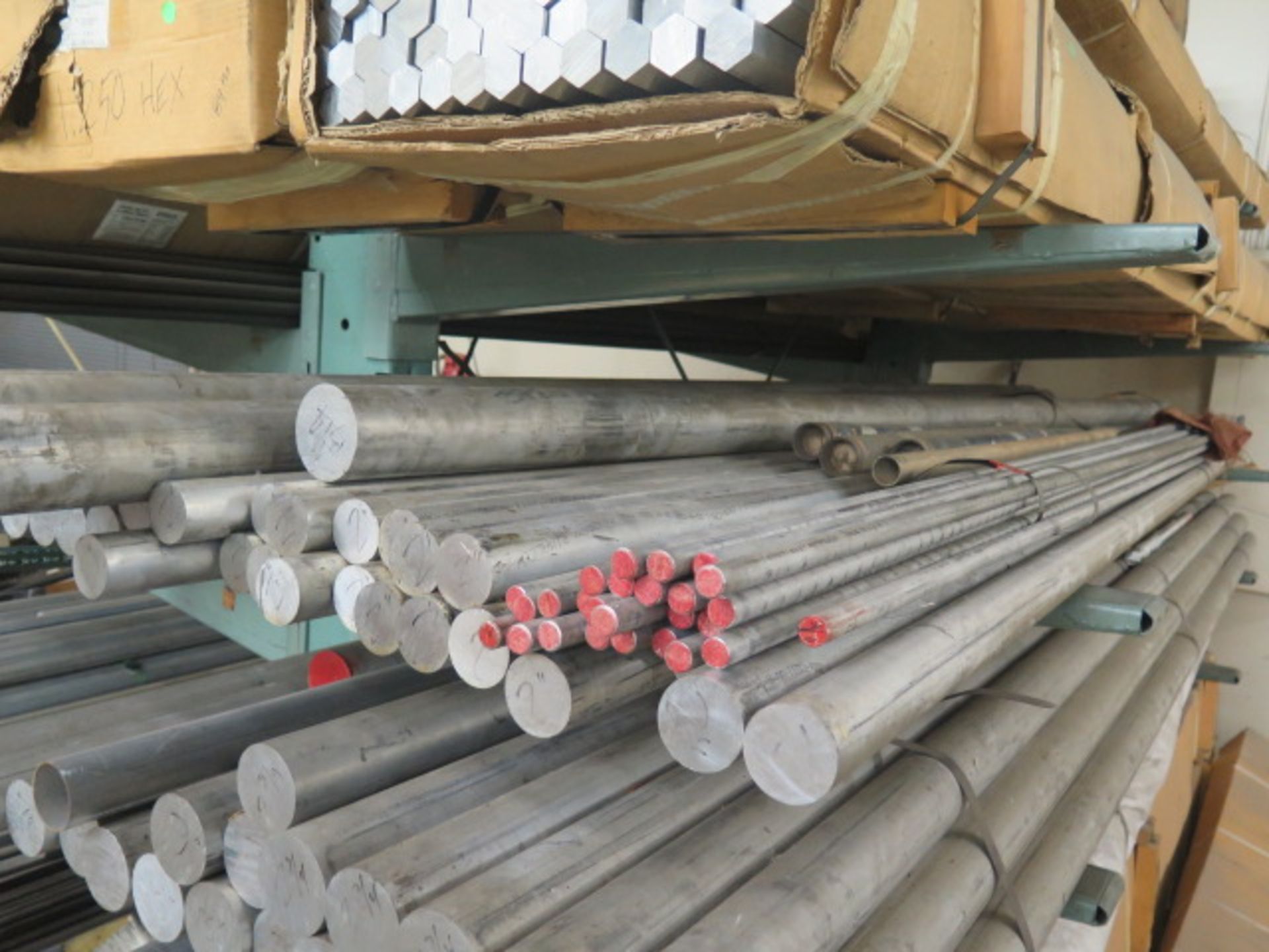 Large Quantity of Aluminum and Stainless Steel Round, Rectangular and Hex Bar Stock, Cut Machine - Image 10 of 15