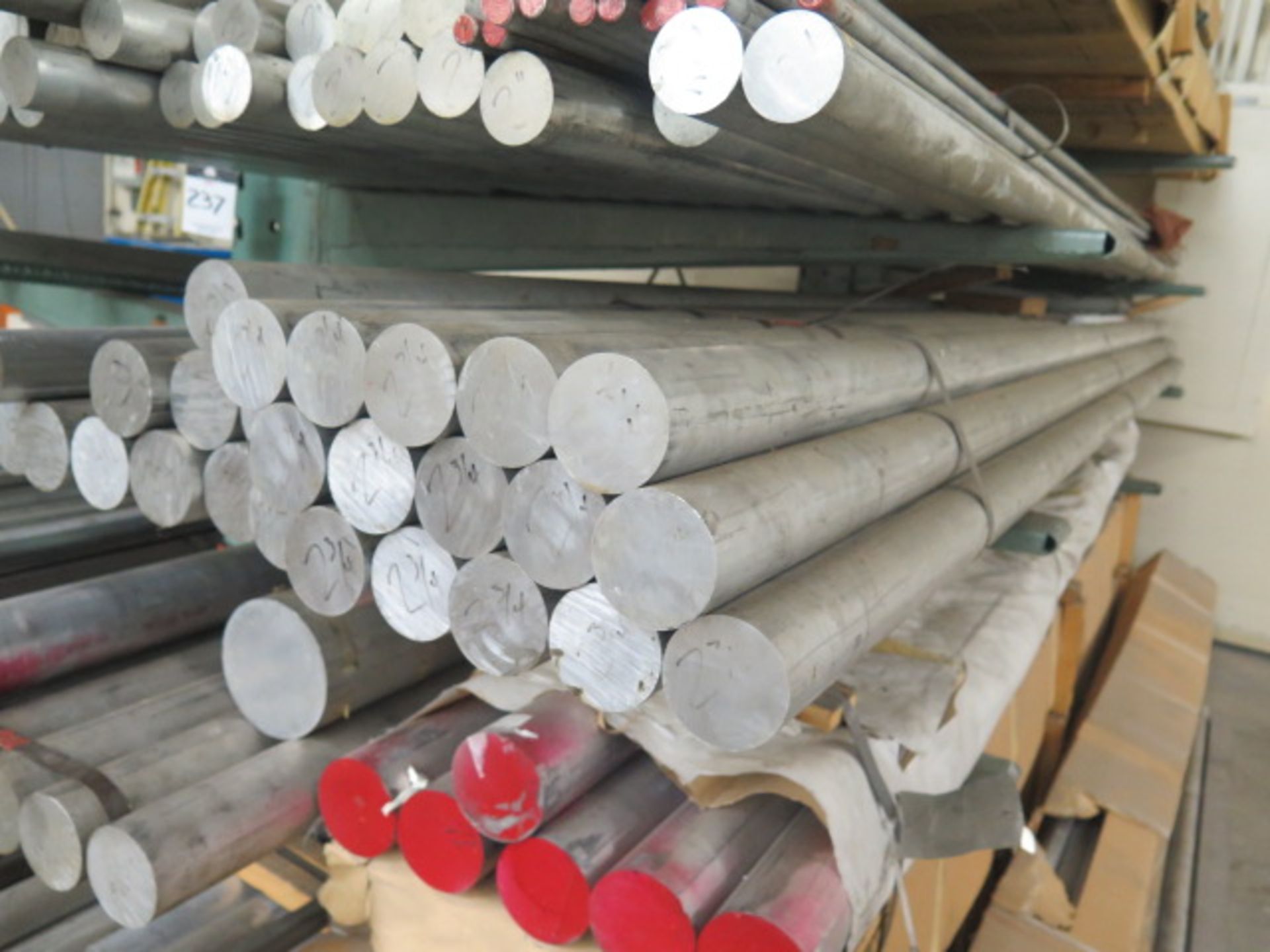 Large Quantity of Aluminum and Stainless Steel Round, Rectangular and Hex Bar Stock, Cut Machine - Image 9 of 15