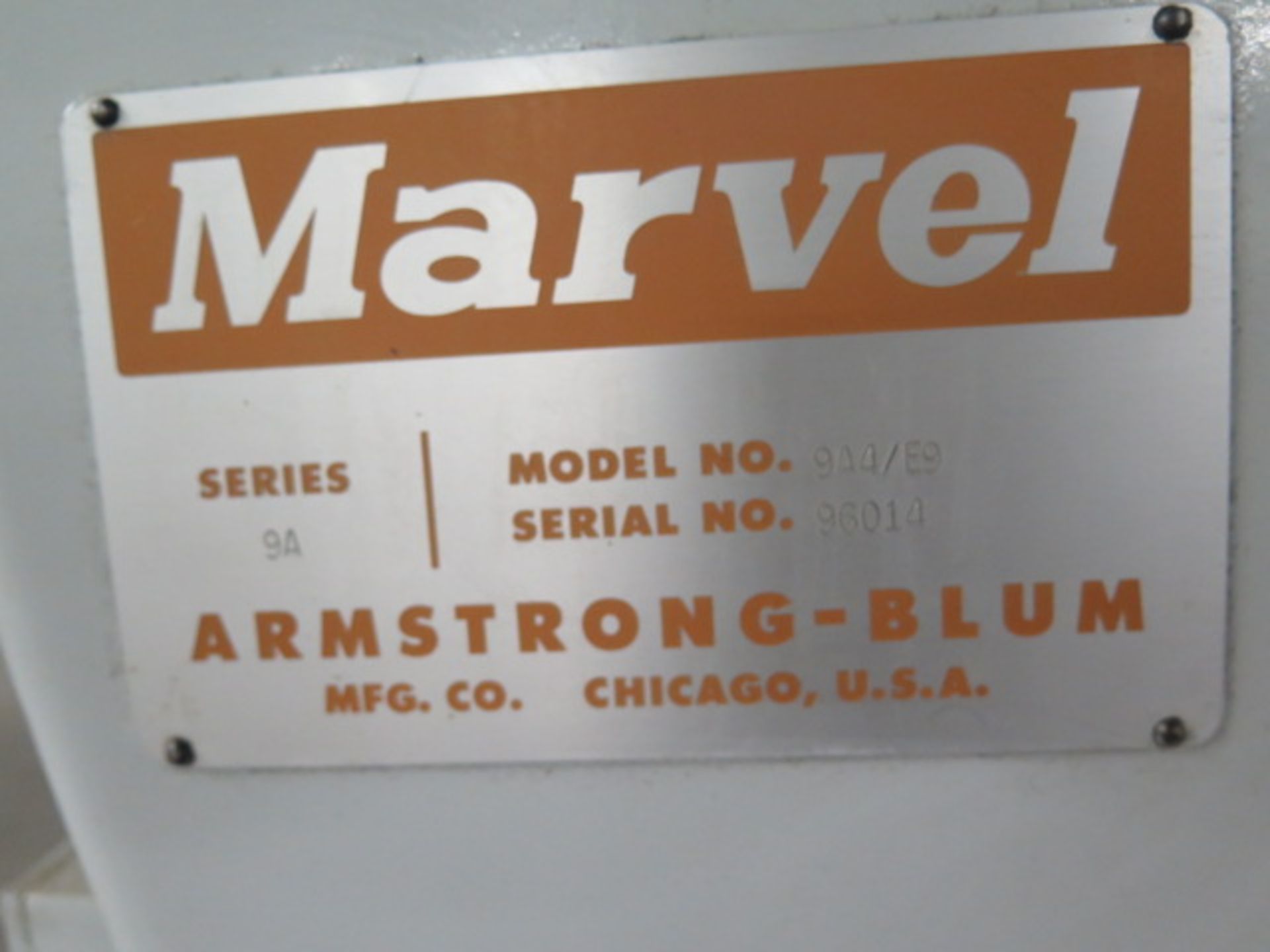 Marvel Series 9A mdl. 9A4/E9 Automatic Reciprocating Saw - Image 10 of 10