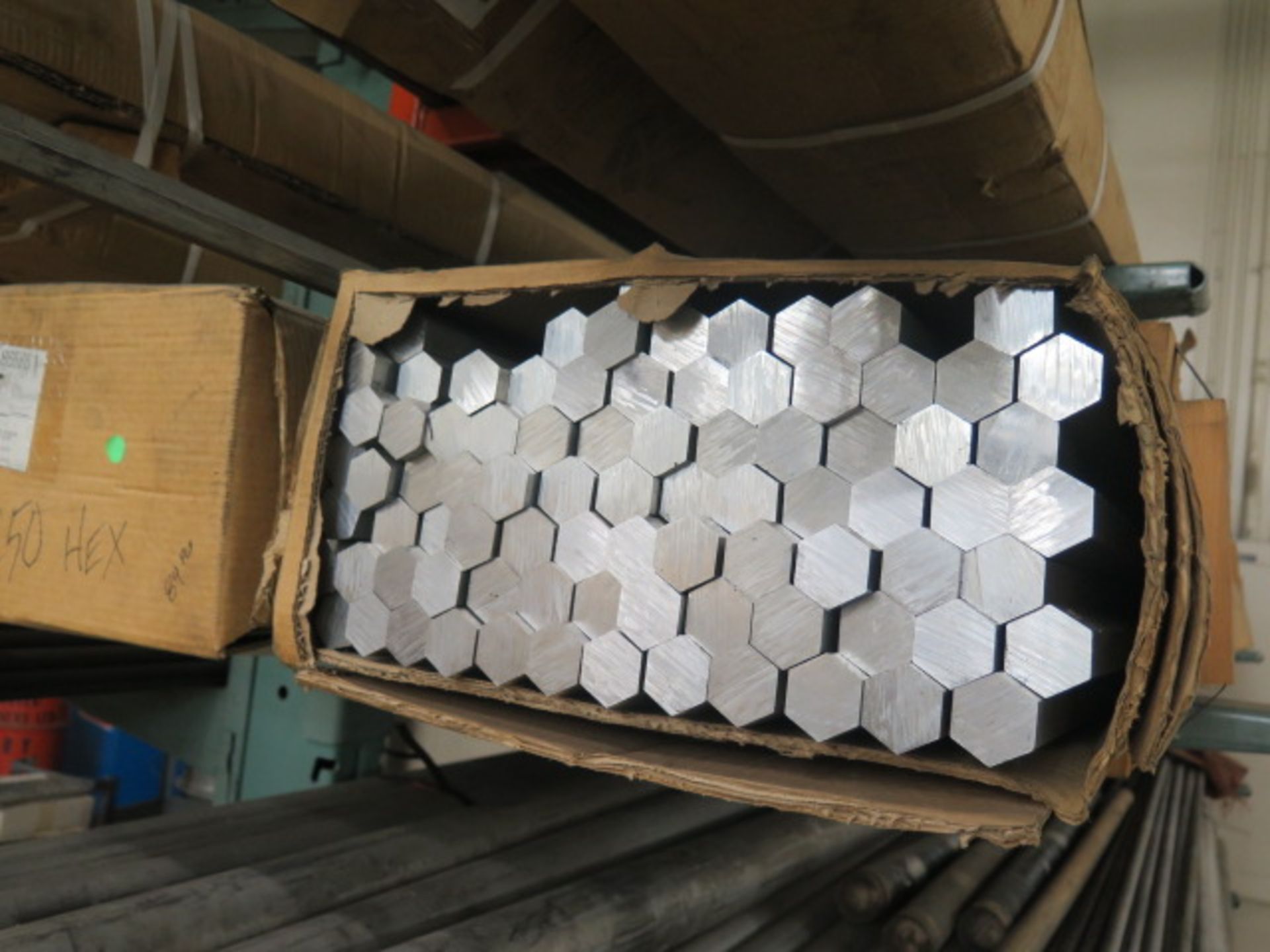 Large Quantity of Aluminum and Stainless Steel Round, Rectangular and Hex Bar Stock, Cut Machine - Image 11 of 15