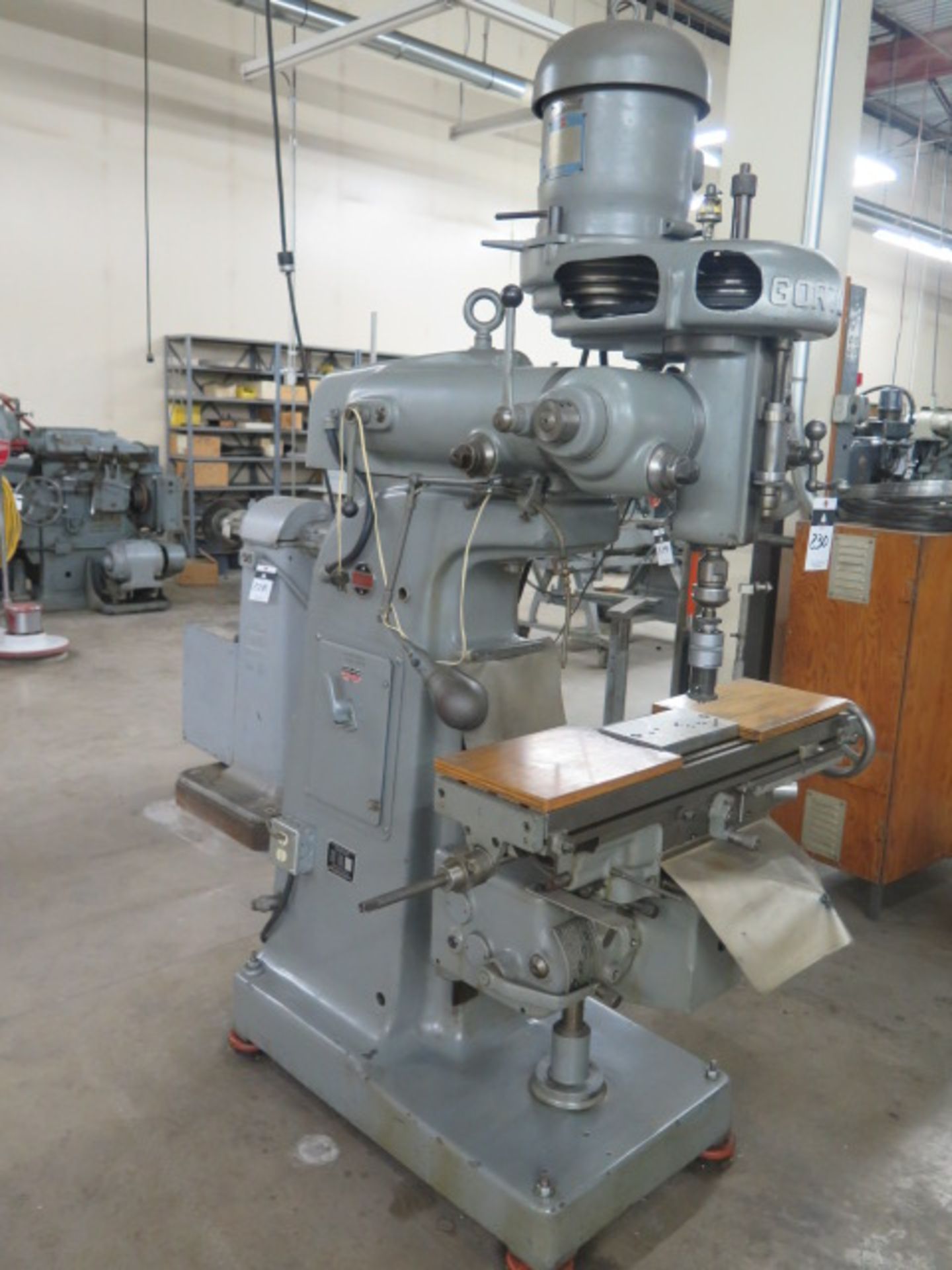 Gorton No. 8 ½ D Vertical Mill s/n 35931 w/ 2Hp Motor, 6-Speeds, Power Feeds, 9 ¼” x 34” Table - Image 2 of 8