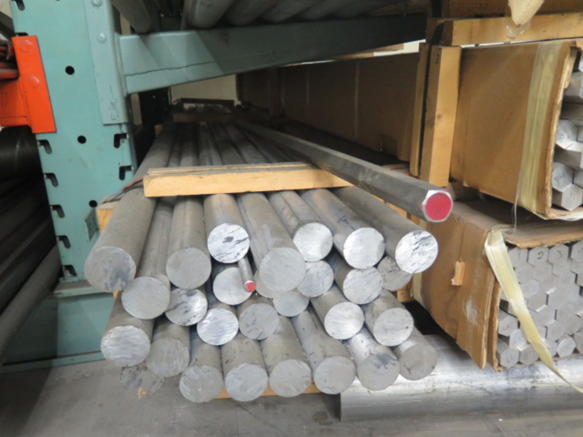 Large Quantity of Aluminum and Stainless Steel Round, Rectangular and Hex Bar Stock, Cut Machine - Image 6 of 15