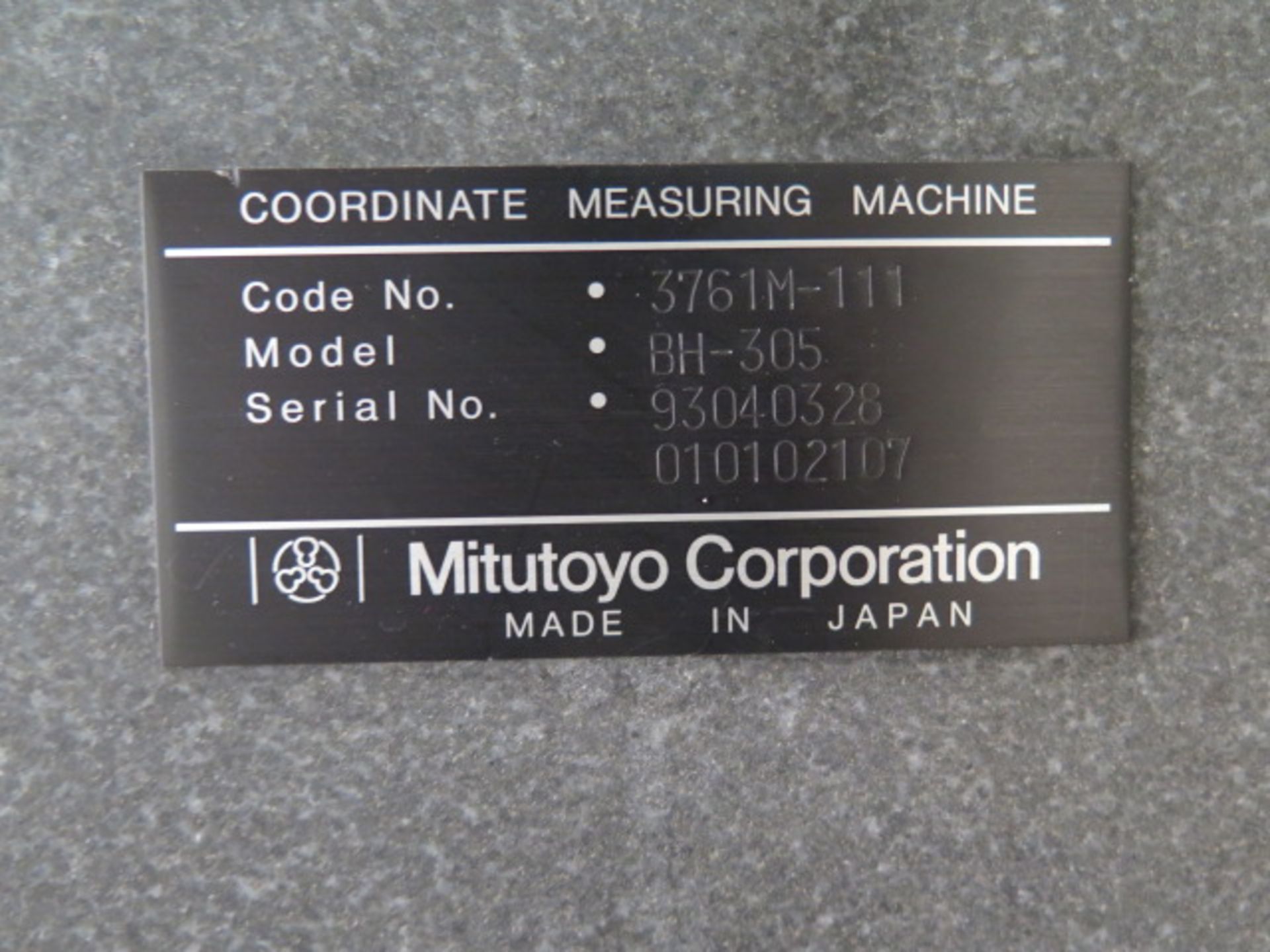 Mitutoyo BH305 CMM Machine s/n 93040328 w/ Mitutoyo PH1 Probe Head, Tip and Extension Kit, 28 ½” x - Image 11 of 11