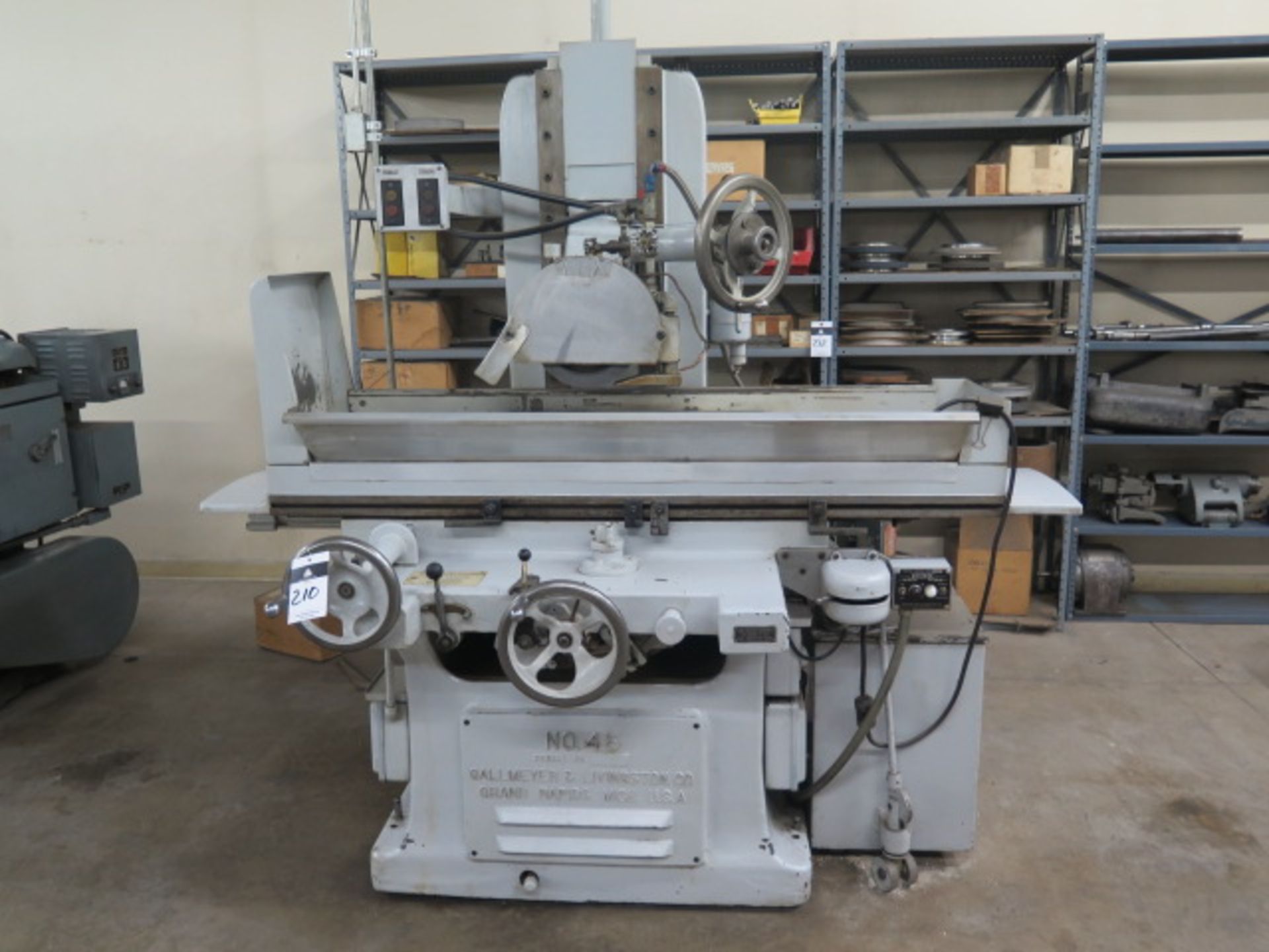 Gallmeyer & Livingston No. 45 12” x 24” Automatic Surface Grinder w/Electromagnetic Chuck, Coolant