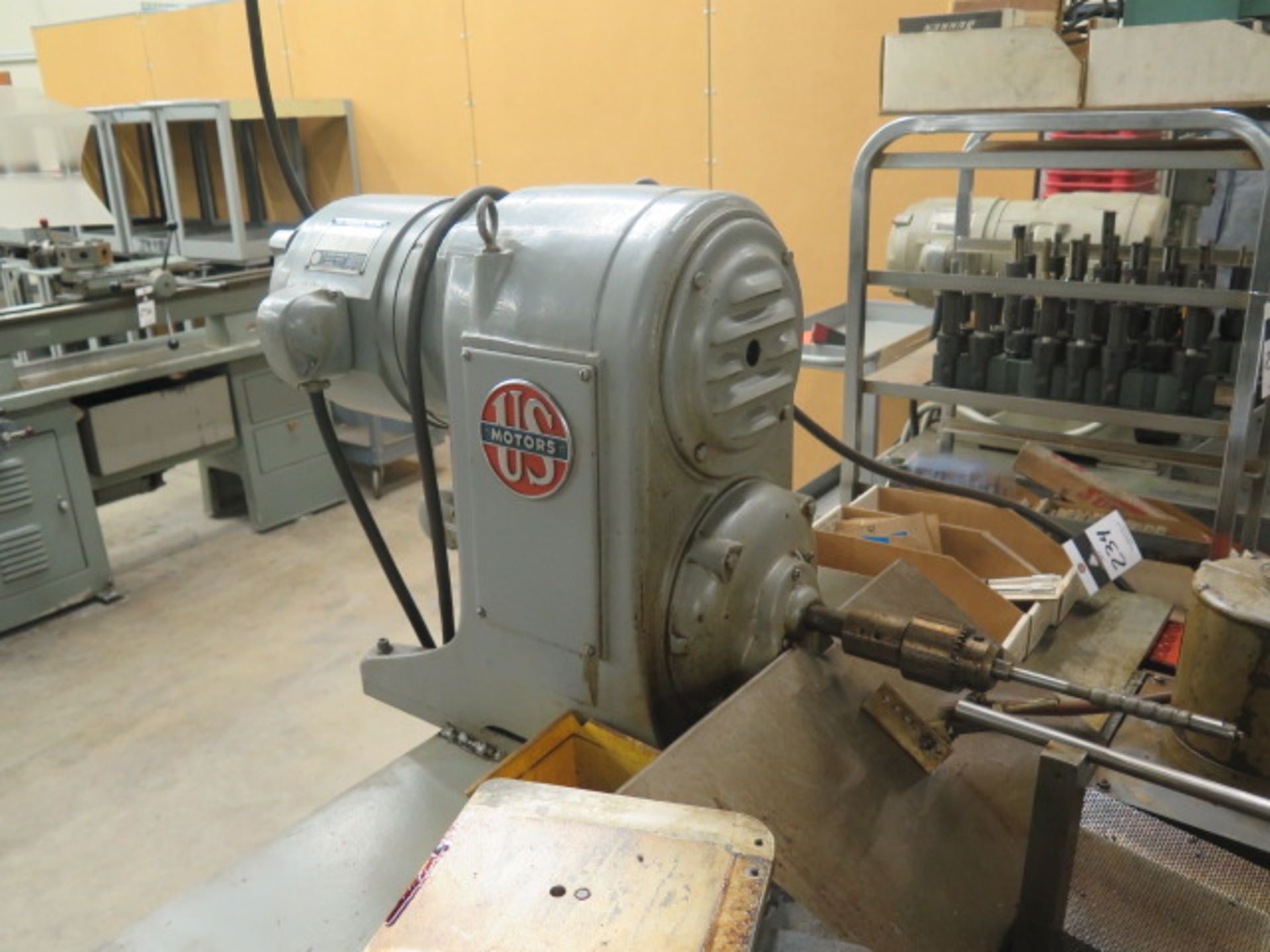 Custom Diamond Honing Machine w/ US Motors Geared Head Drive, Coolant - Image 2 of 5