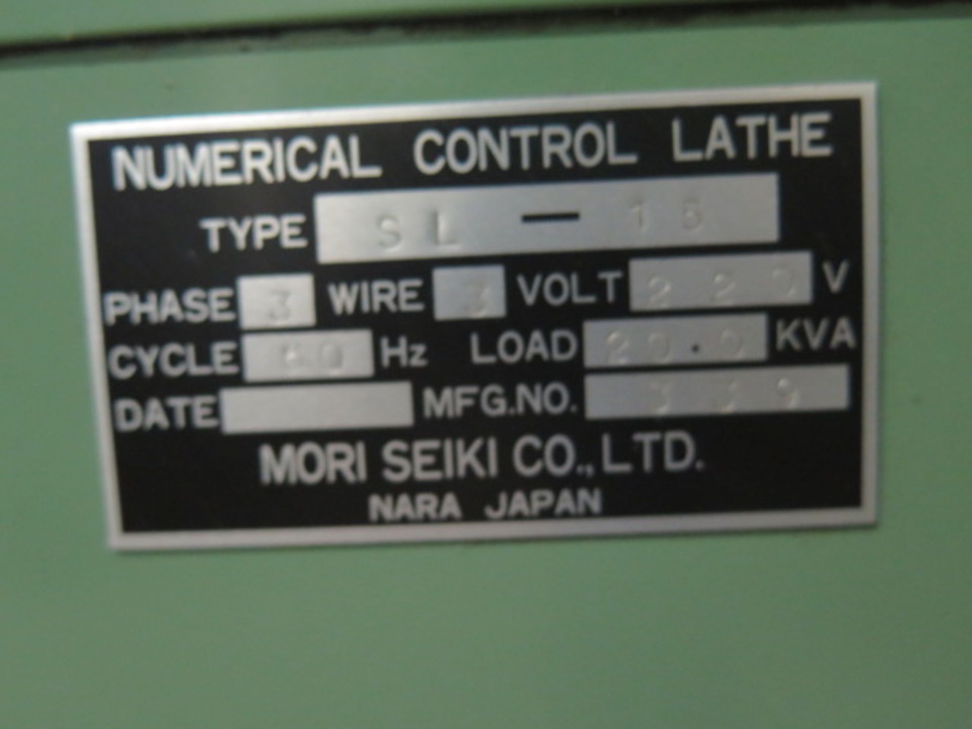 Mori Seiki SL-15 CNC Turning Center s/n 339 w/ (NEEDS PARAMETERS)Fanuc Series 10T Controls, Tool Pr - Image 10 of 10