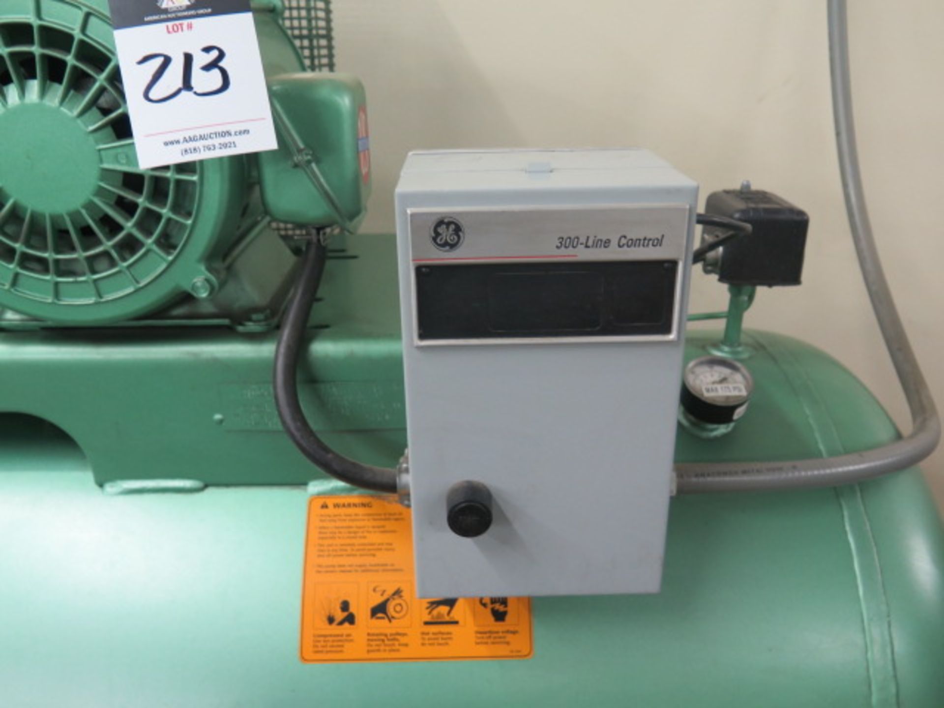 Speedaire 5Z402B-2 10Hp Horizontal Air Compressor s/n 041493L-980893 w/ 2-Stage Pump, 120 Gallon - Image 5 of 10