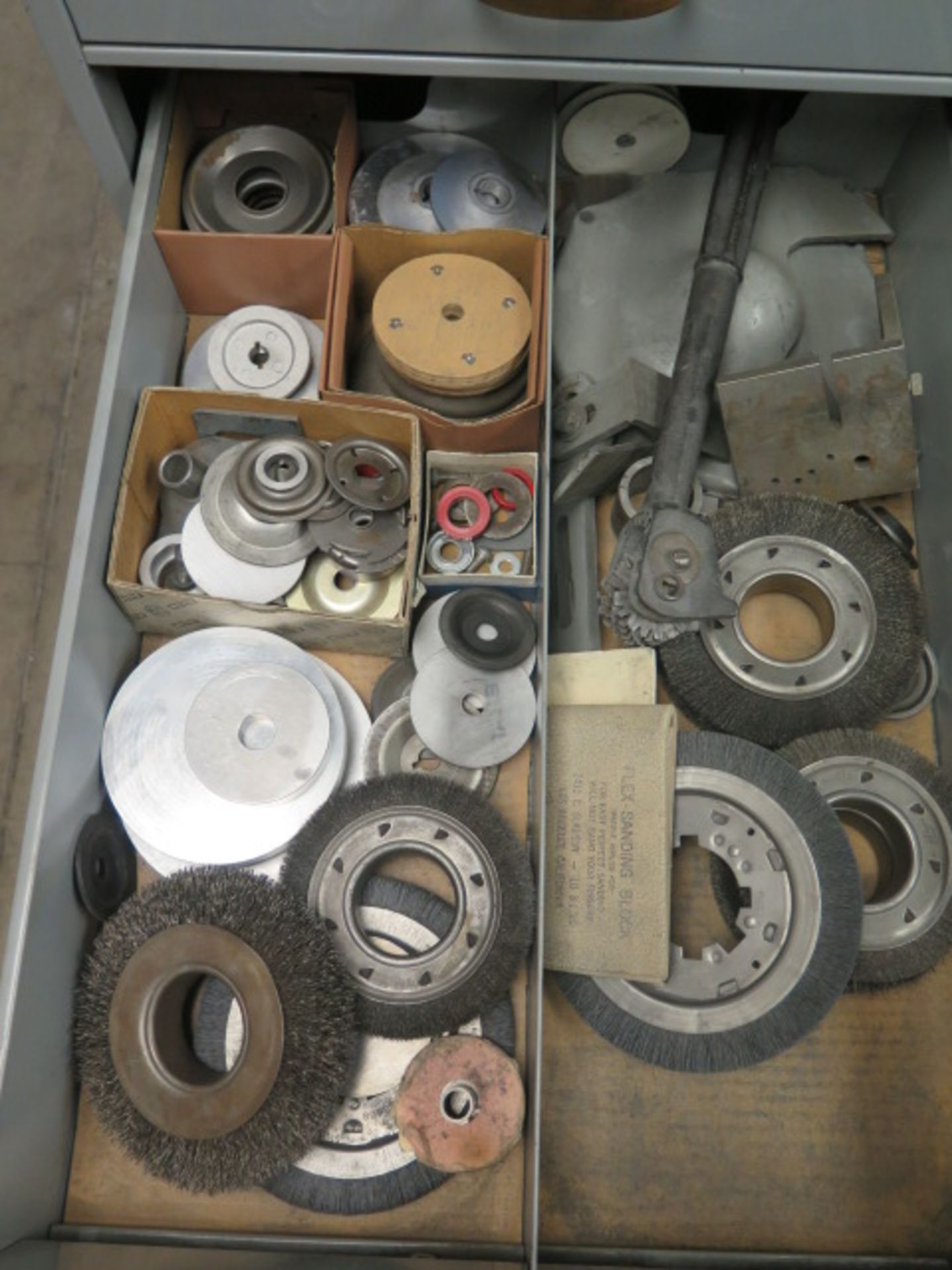 Tooling Cabinets (2( w/ Grinding Wheels and Misc Tooling - Image 2 of 4