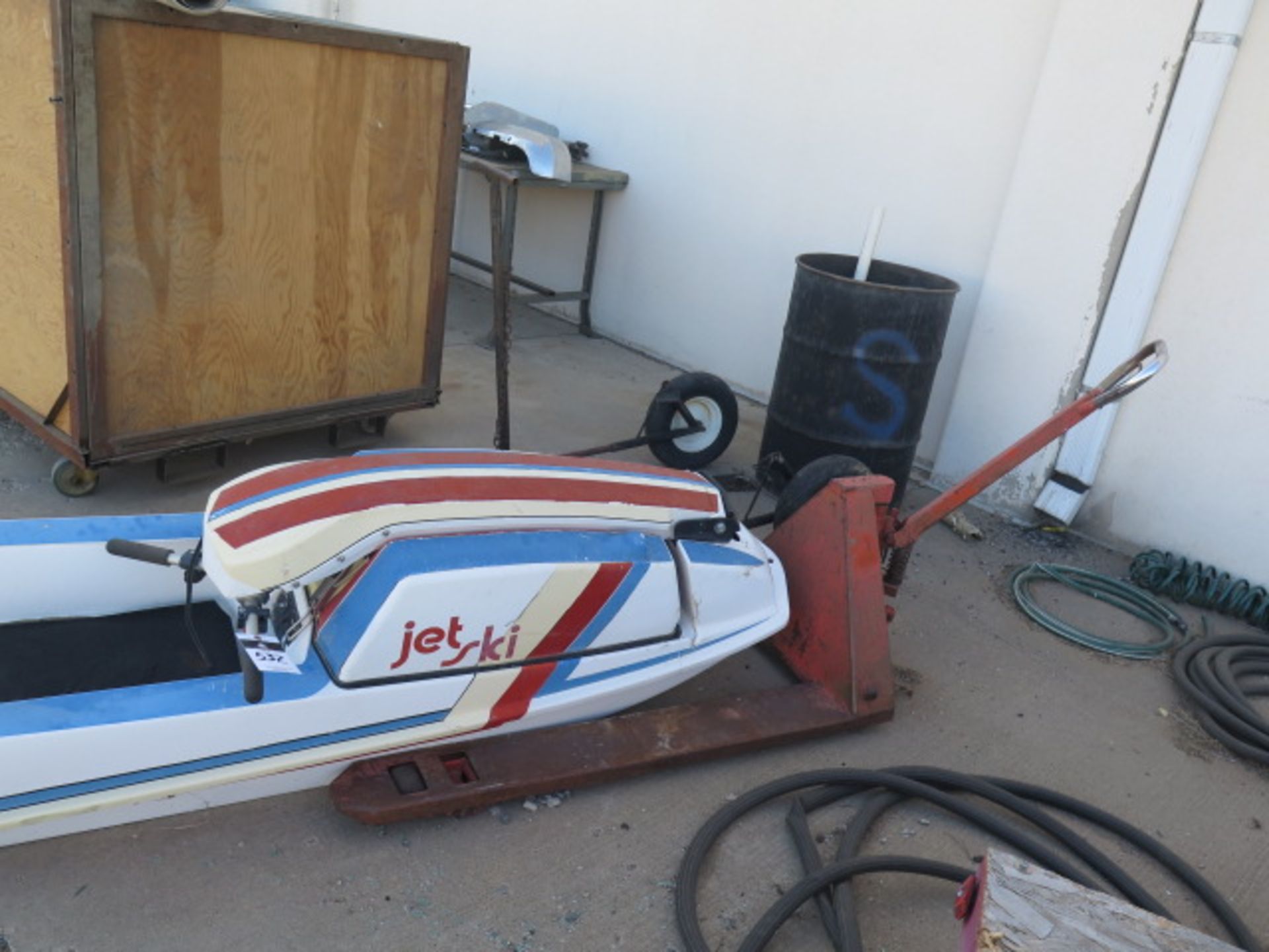 Jet Ski(NO MOTOR), Pallet Jack, Dolly and Work Bench - Image 2 of 4