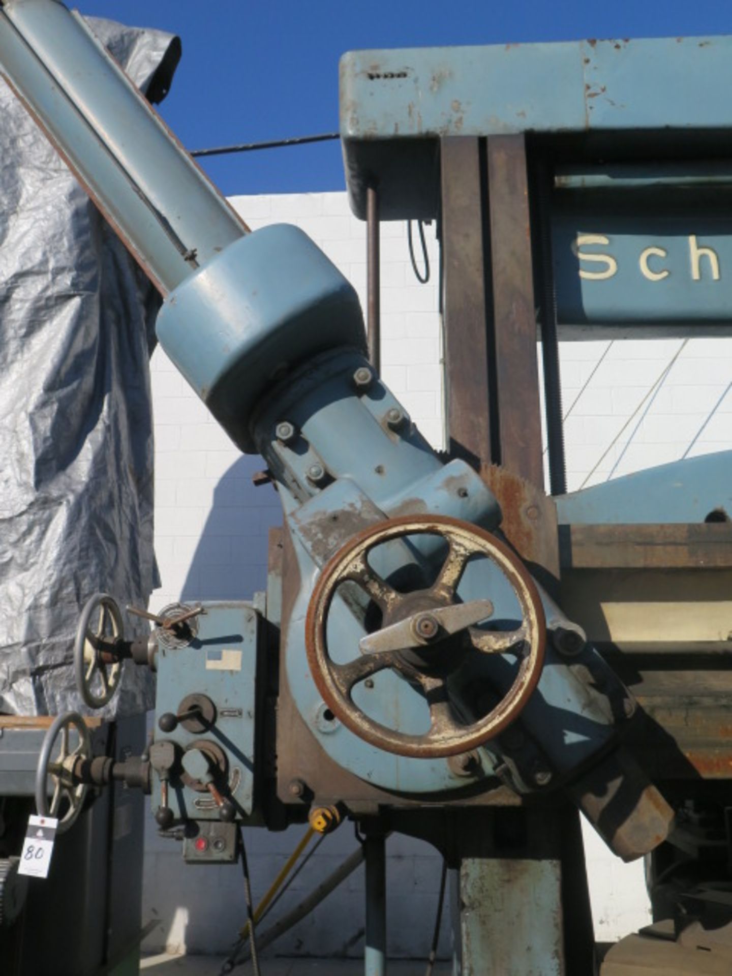 Schiess 59” Vertical Turret Lathe w/ 5-Station Turret, Boring Head, 68” Swing, 2.9-90 RPM, 59” - Image 4 of 6