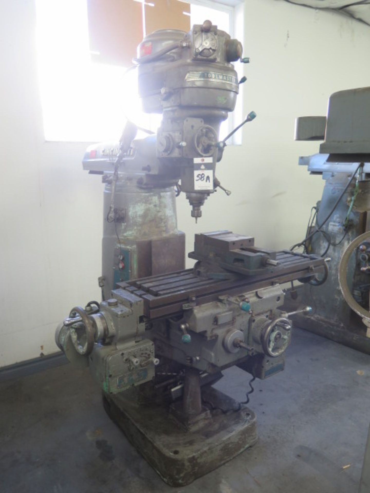 Cincinnati "Toolmaster" Vertical Mill w/ Dial Change RPM, Power Feeds. 10" x 42" Table. 6" Angle-Loc