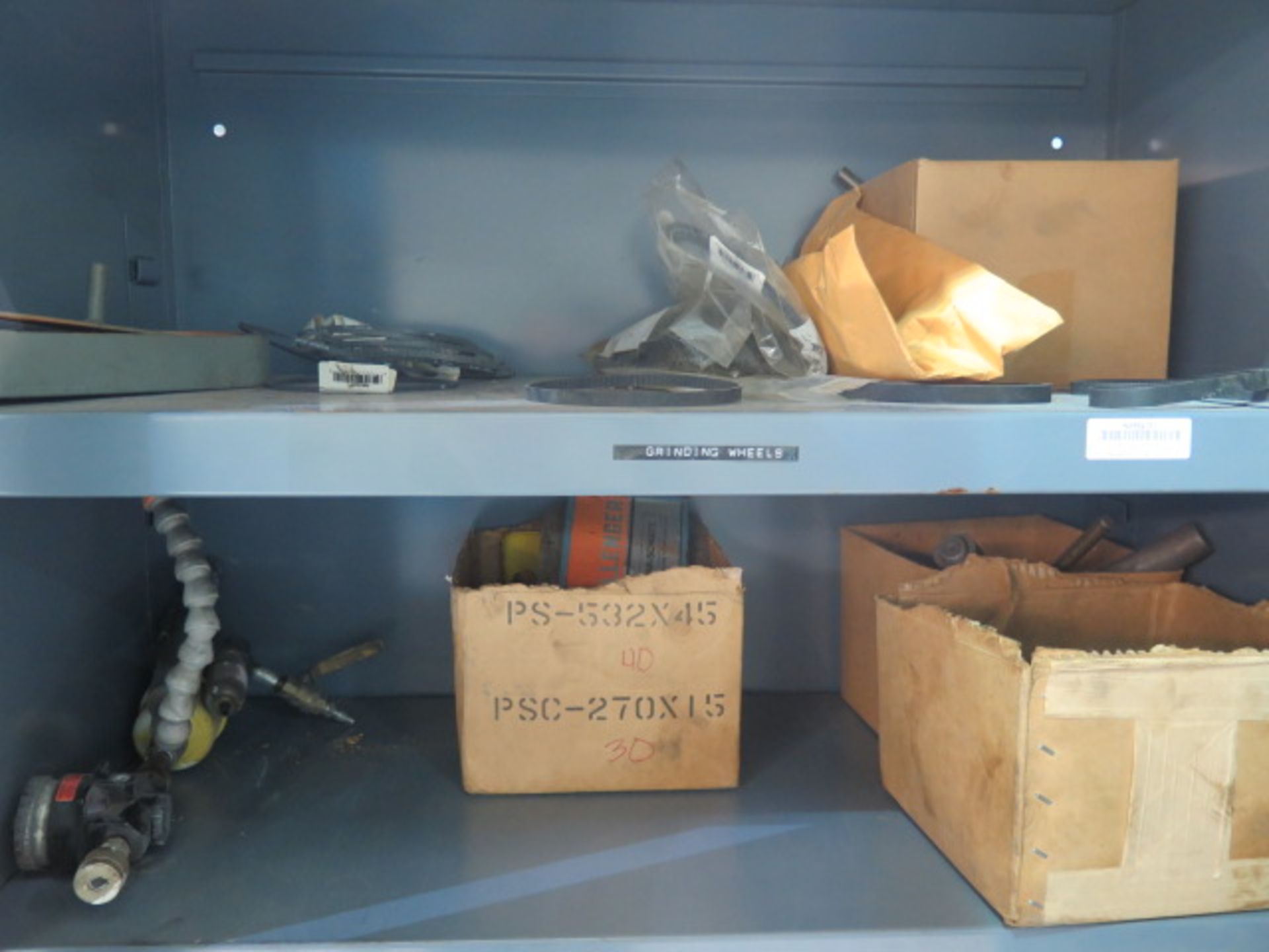 Heavy Duty Storage Cabinet w/ Grinding Wheels - Image 3 of 4