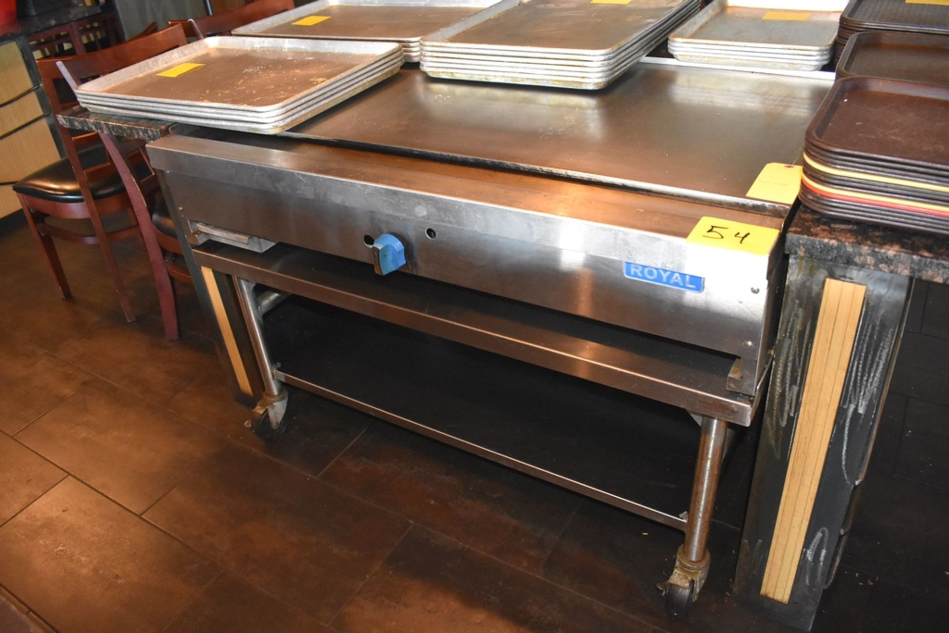 ROYAL 48" X 24" 33,000 BTU RTY-48 NATURAL GAS TEPPAN-YAKI PORTABLE GRIDDLE