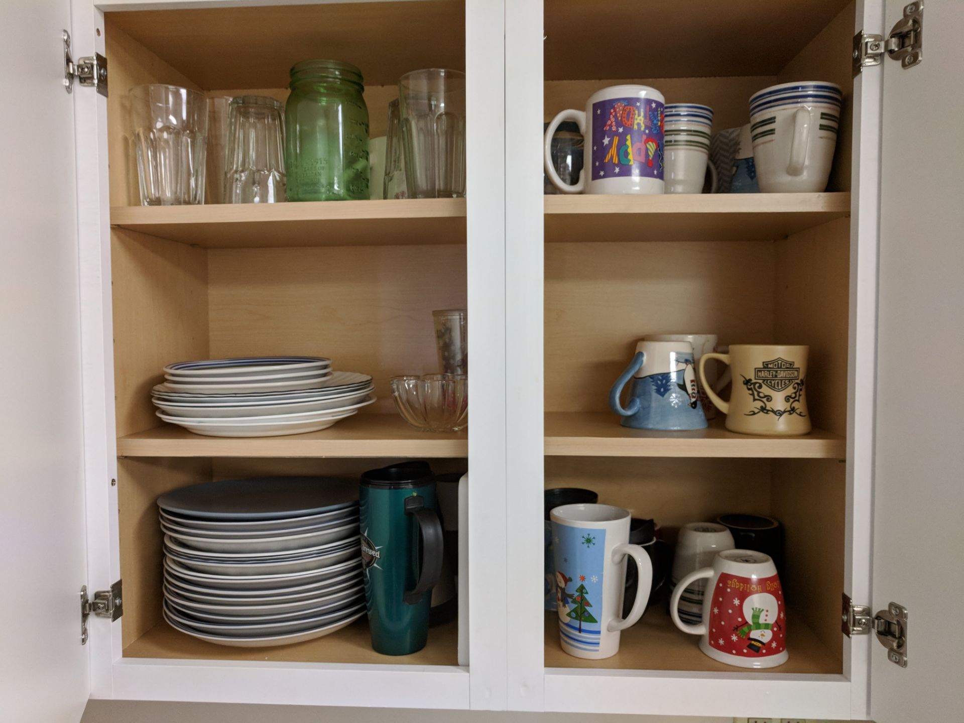 DISHWARE IN CABINETS