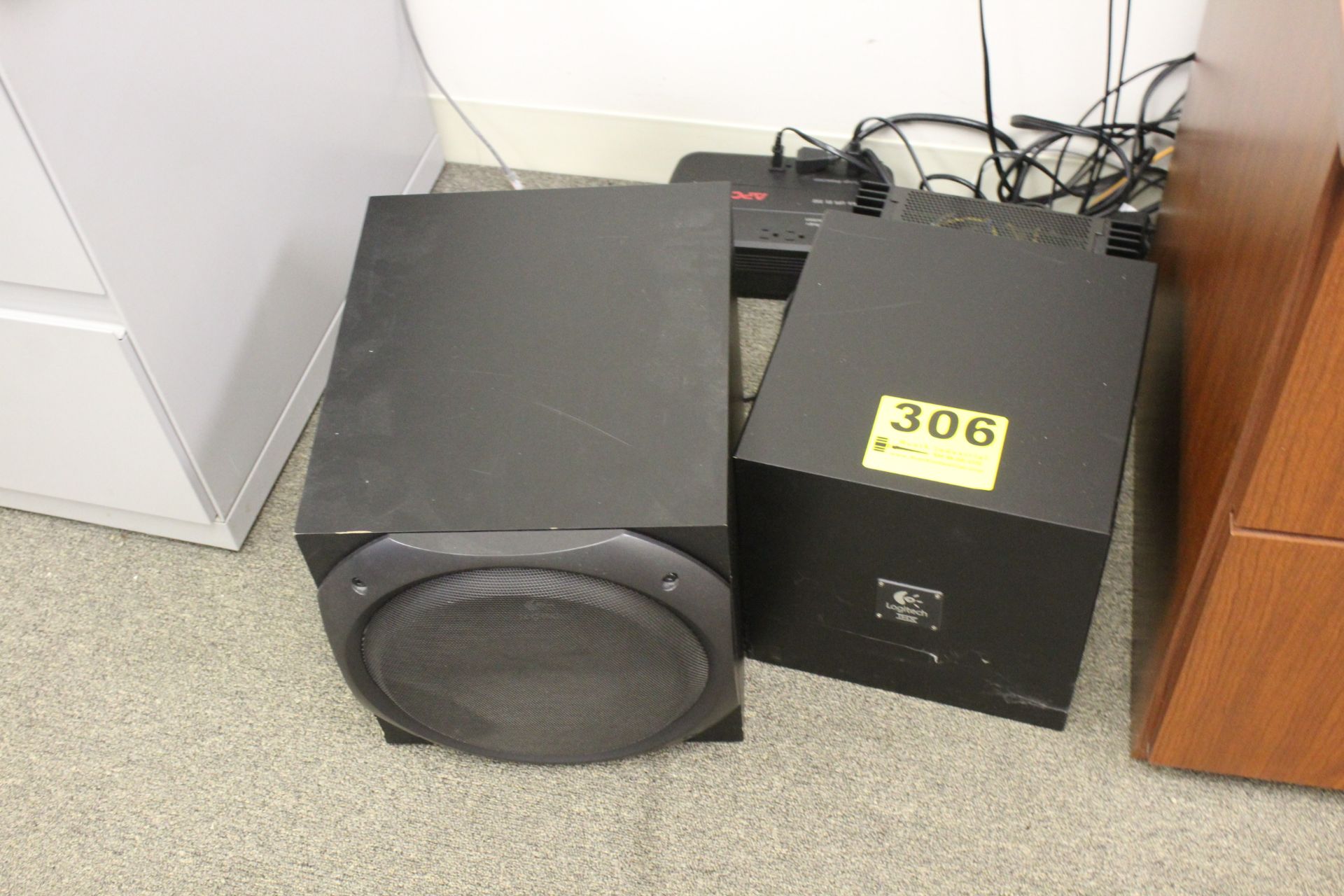 6 PIECE LOGITECH SOUND SYSTEM W/ LOGITECH MODEL Z-5300 AND MODEL Z-5500 DIGITAL SPEAKER