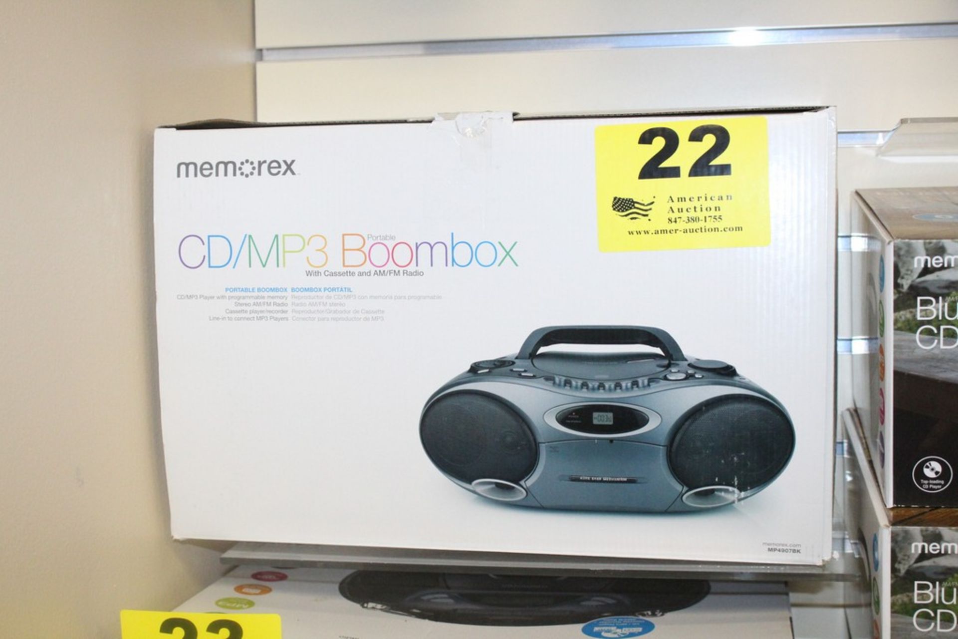 MEMOREX MODEL MP4907BK CD/MP3 BOOMBOX