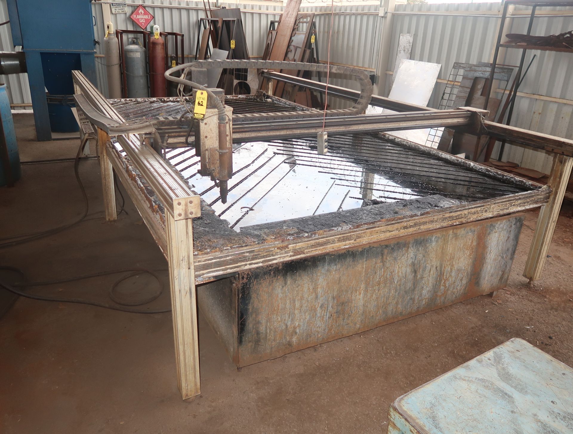 FLASH CUT CNC PLASMA TABLE W/ 86" X 152" WATER TABLE, HYPERTHERM PLASMA CUTTER