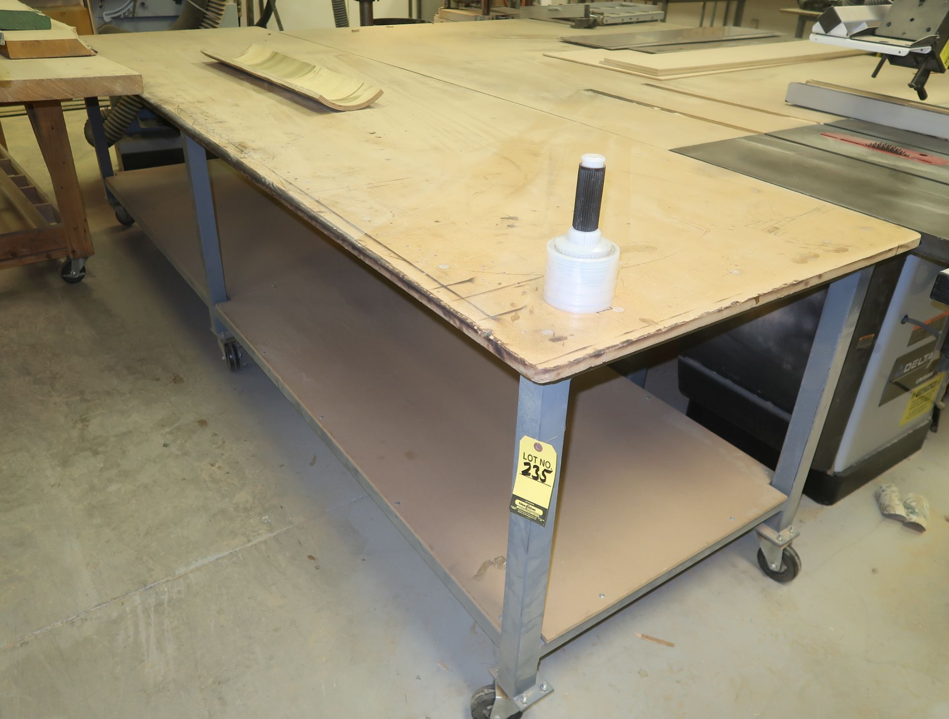 11' X 3' X 3' WORK BENCH W/ CASTERS