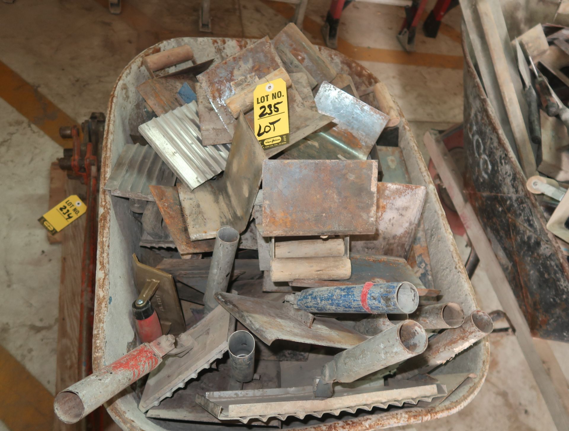 LOT OF CONCRETE FINISHING TOOLS