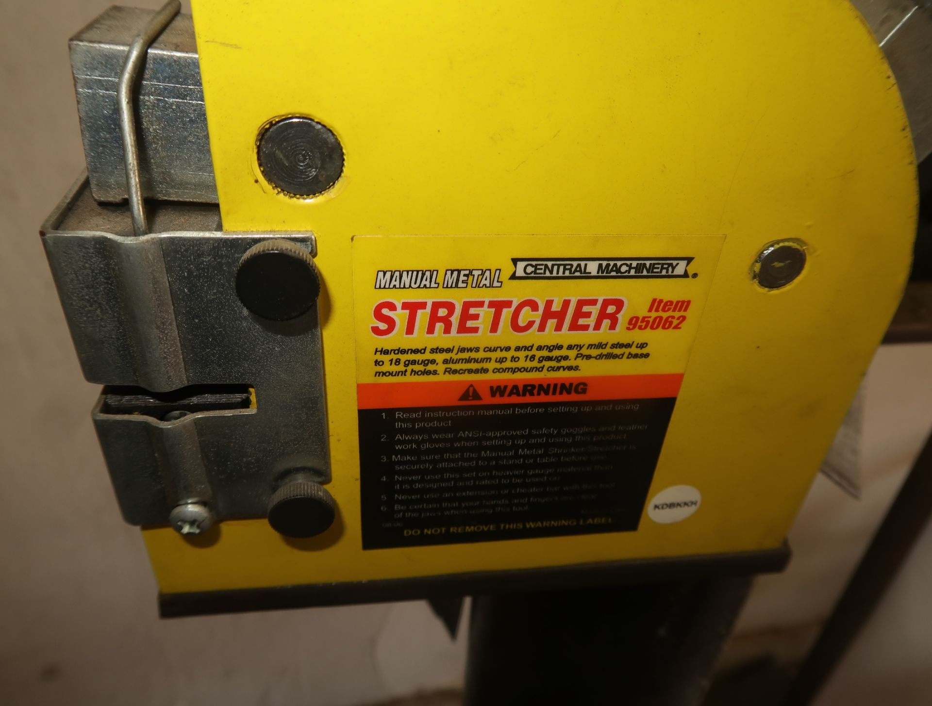 CENTRAL MACHINERY MANUAL METAL STRETCHER MDL. 95062 (NEW) - Image 3 of 4