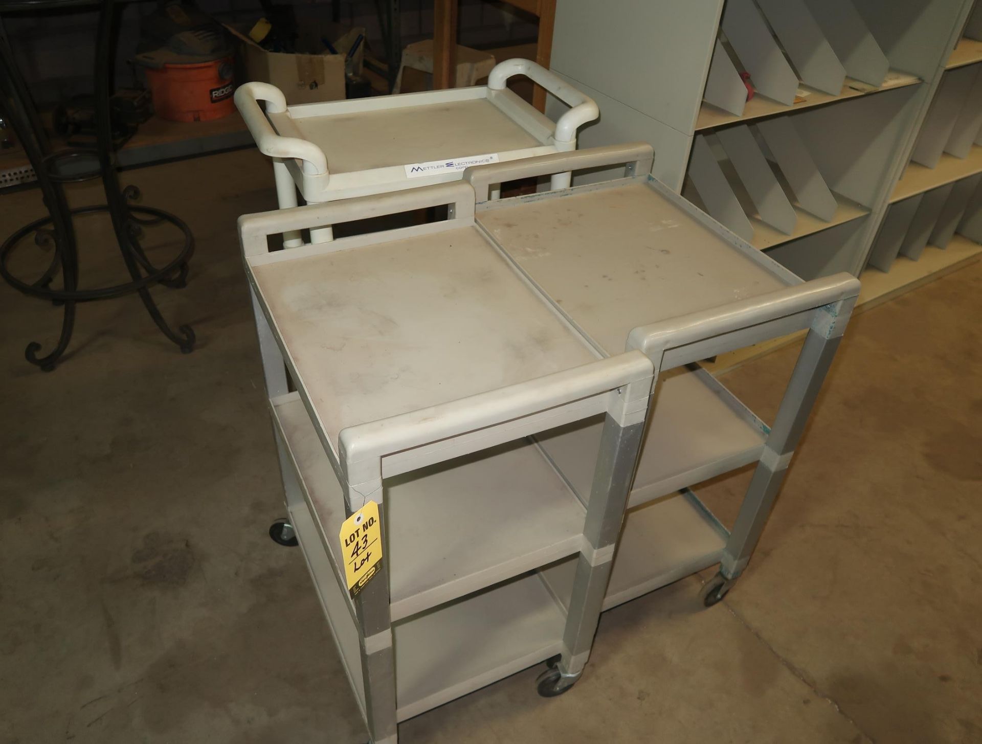 LOT OF OFFICE CARTS W/ CASTERS