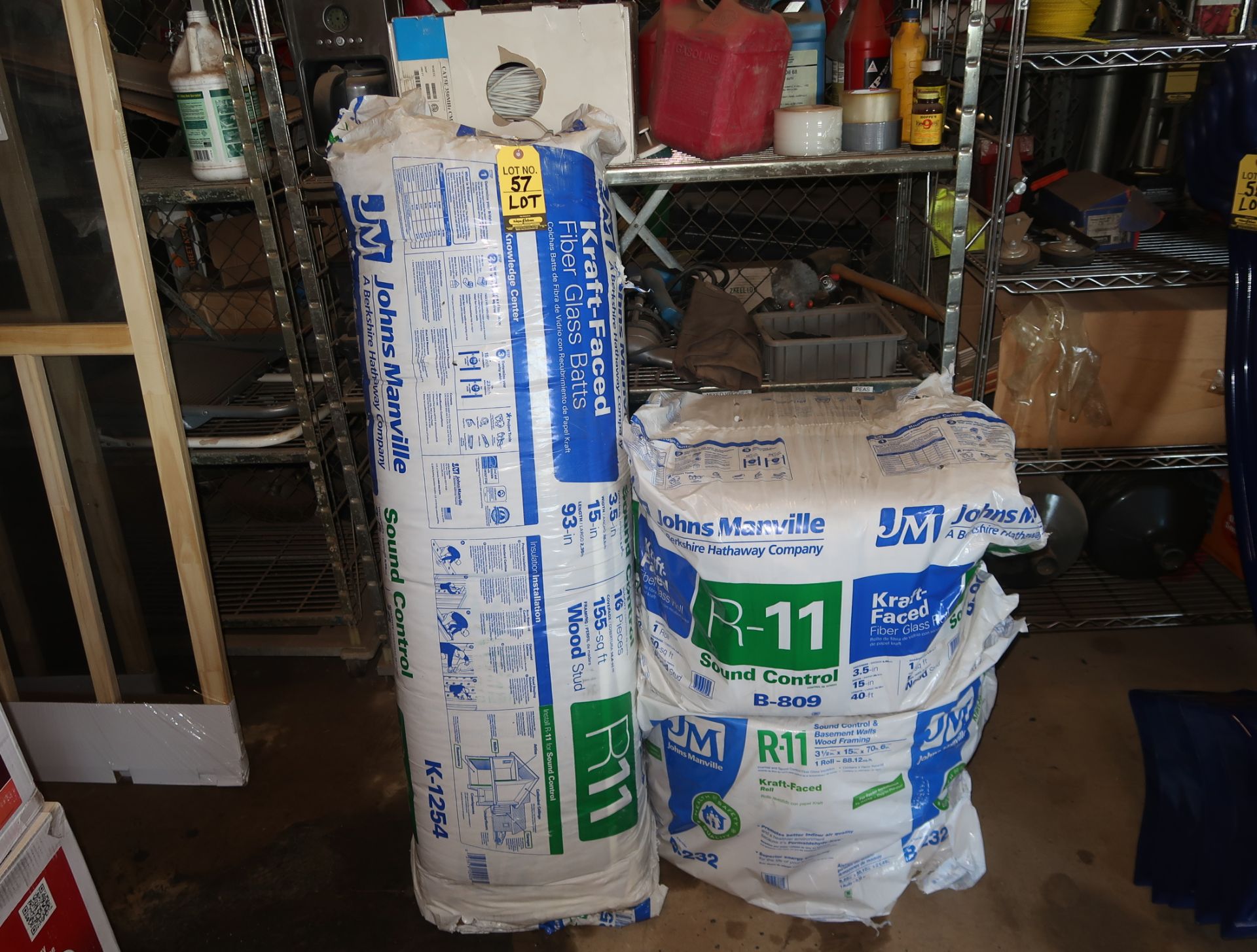 JOHNS MANVILLE KRAFT-FACED FIBER GLASS BATTS & ROLLS OF INSULATION R-11