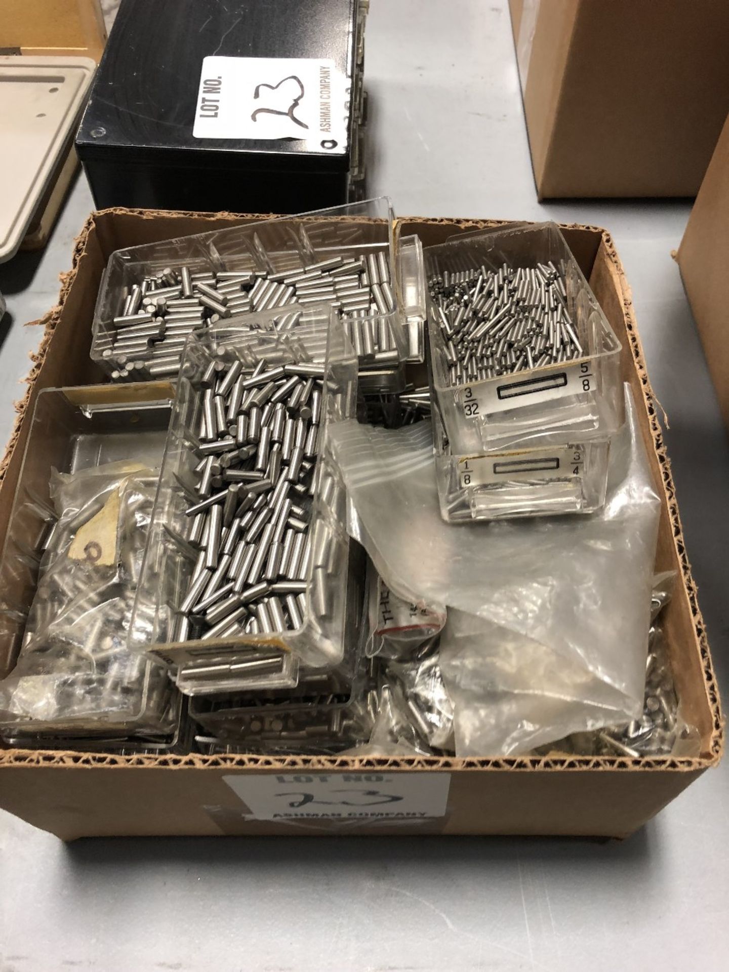 (lot) misc. dowel pins and parts cabinets