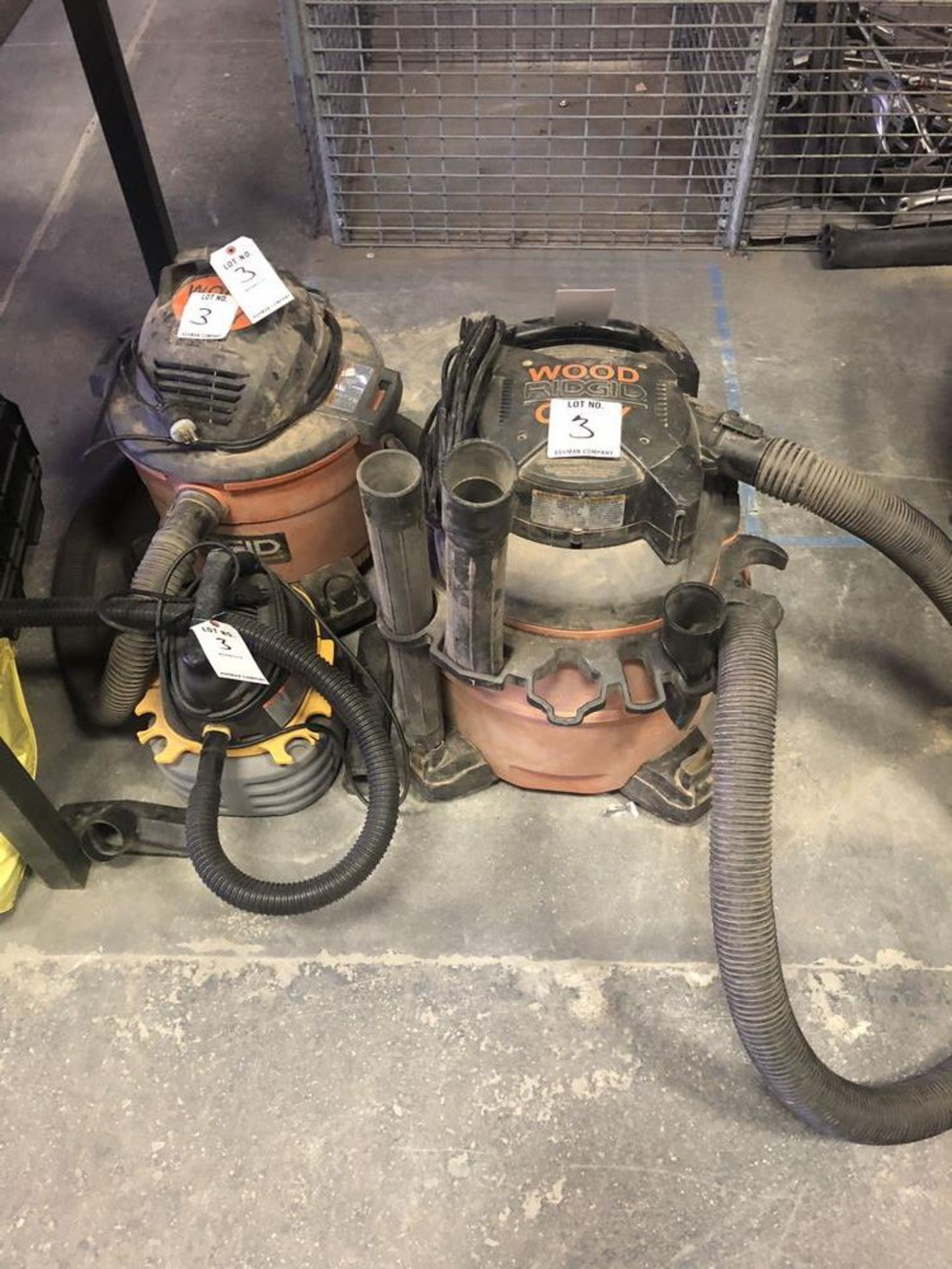 (3) SHOP VACUUMS