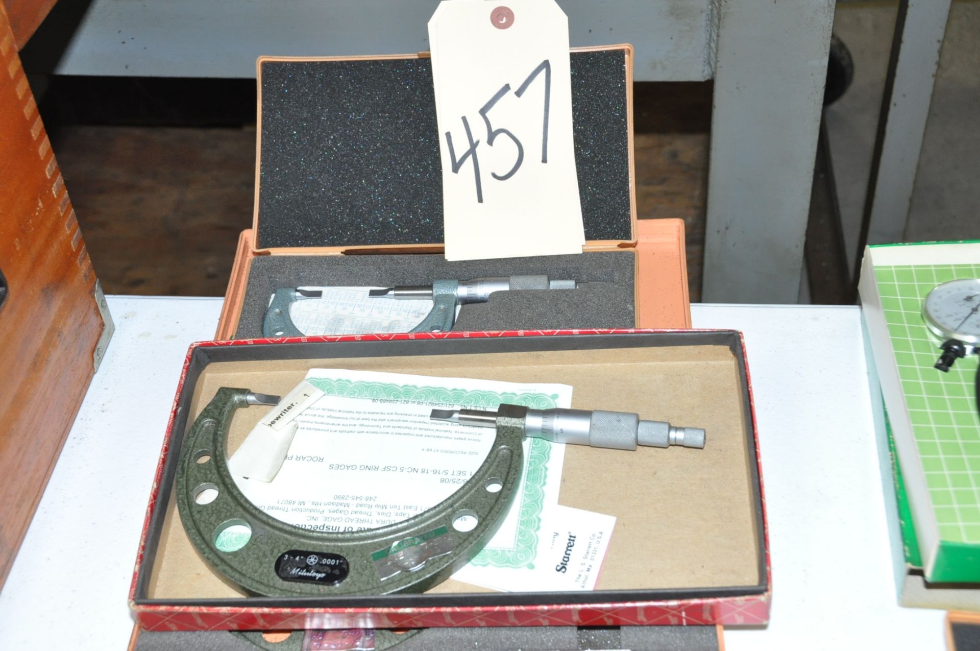 Lot-(1) Mitutoyo 1 - 2"; (1) 2 - 3" and (1) 3 - 4" Blade Micrometers