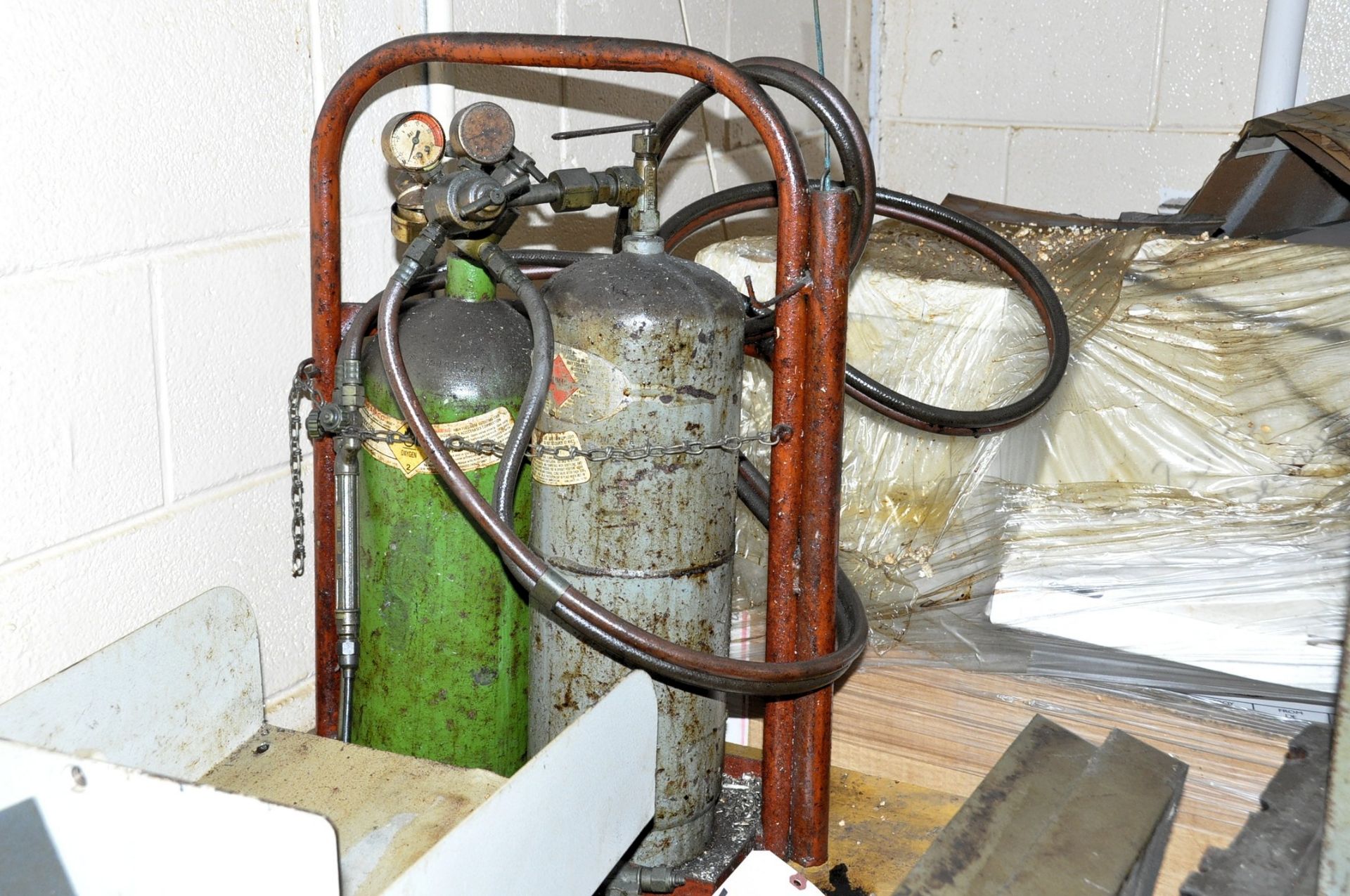 Small Portable Oxygen/Acetylene Torch Outfit with Cart and Tanks;