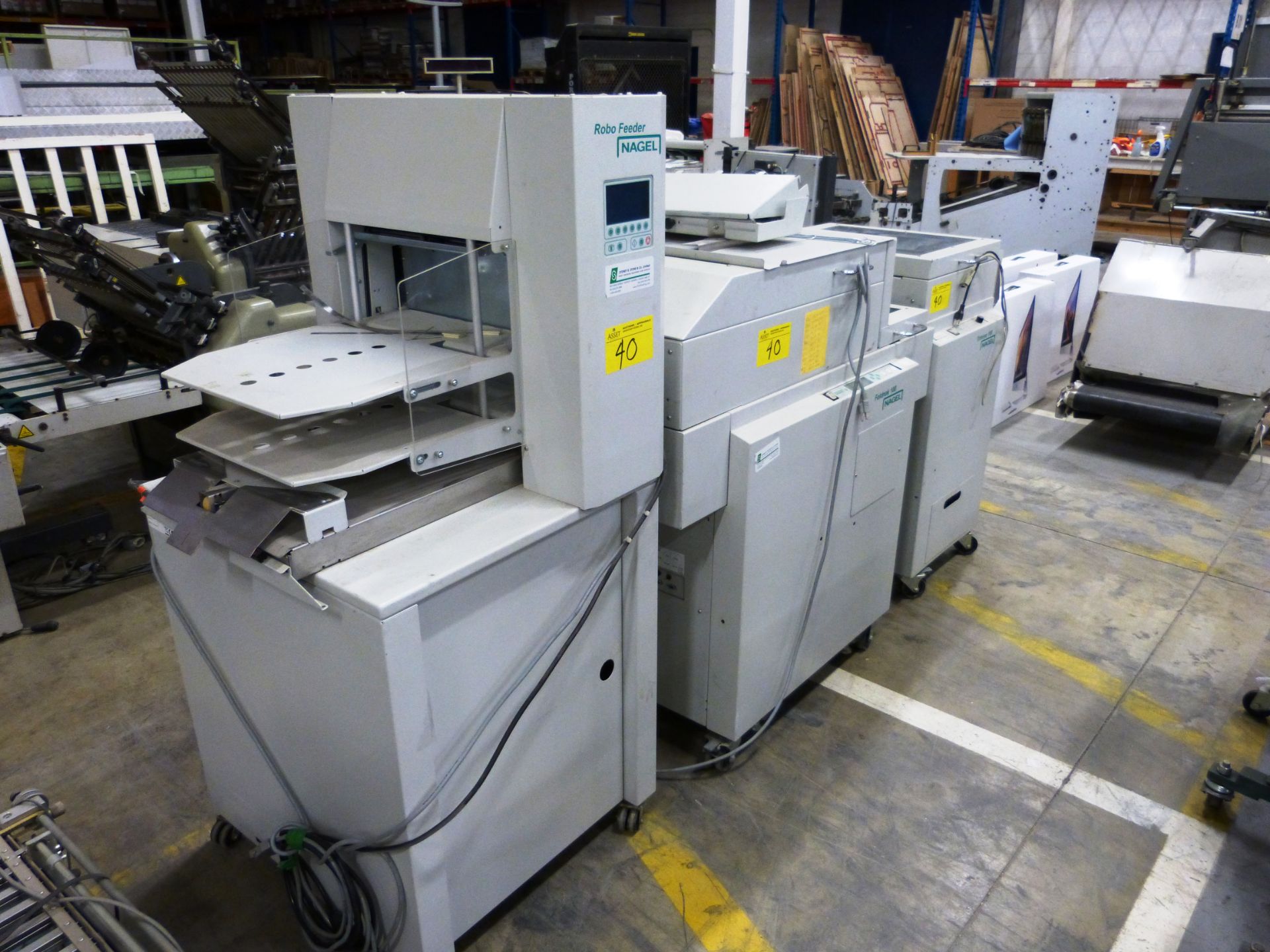 NAGEL Booklet Maker w/Model "Stander S8/2" Feeder", "FK-100 Folder" & "Trimmer 100"