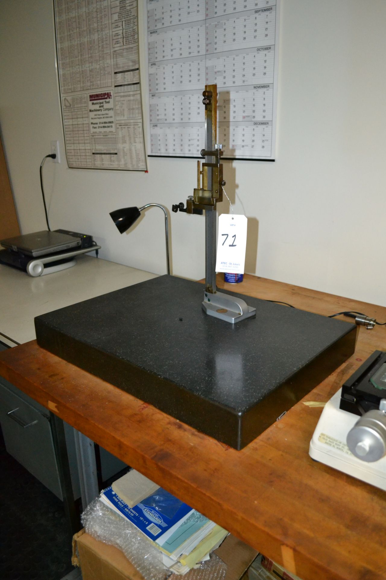 Mitutoyo Height Gage, Granite Surface Plate and Table - Image 2 of 2