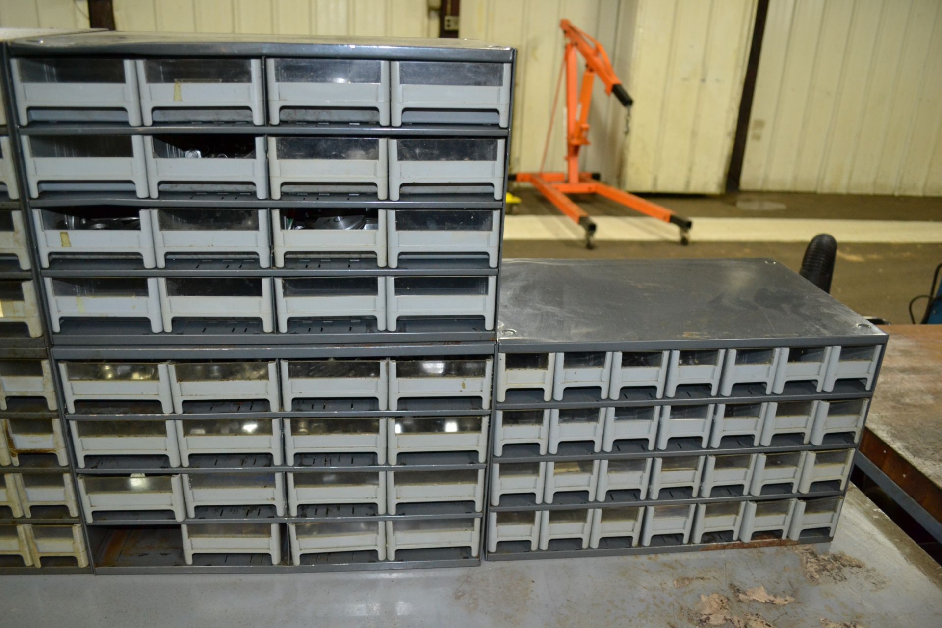 Steel Work Table With Parts Bins & Contents - Image 3 of 3