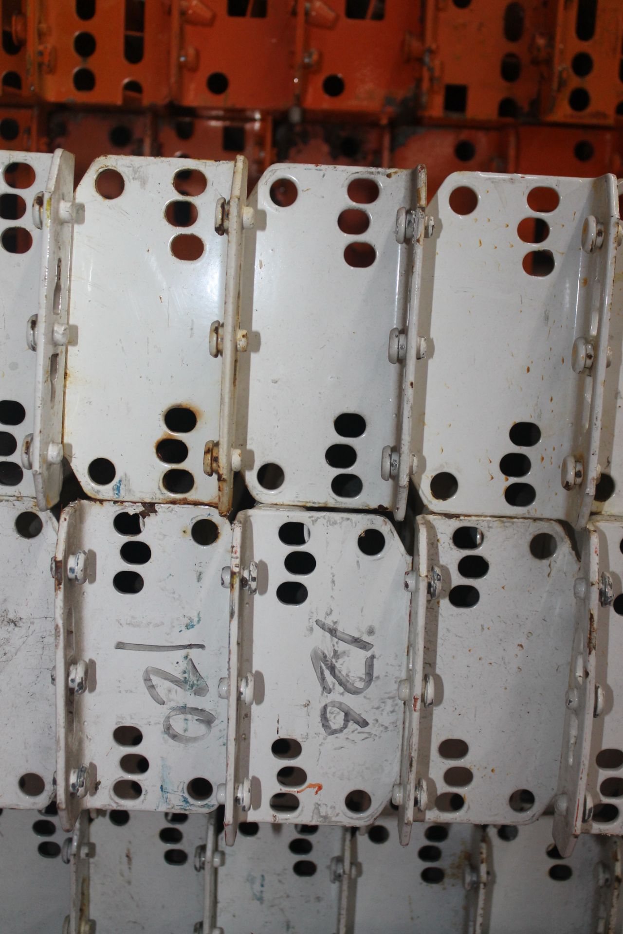 8 SECTIONS OF 192"H X 36"D X 99"L TEARDROP STYLE PALLET RACKS, - Image 3 of 3