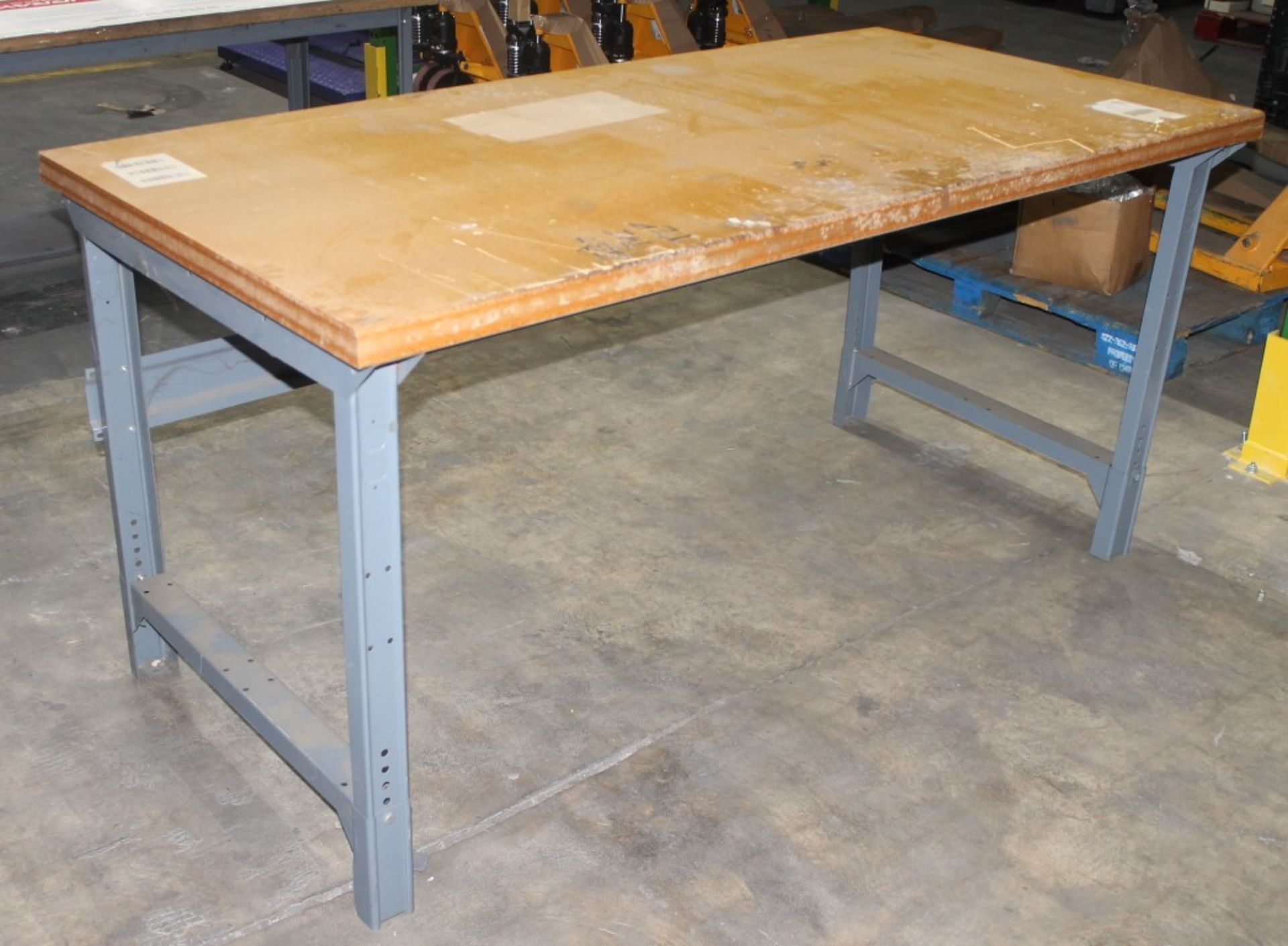 72"W X 36"D HEAVY DUTY WORK BENCH WITH 1-1/2" WOODEN TOP - Image 2 of 2