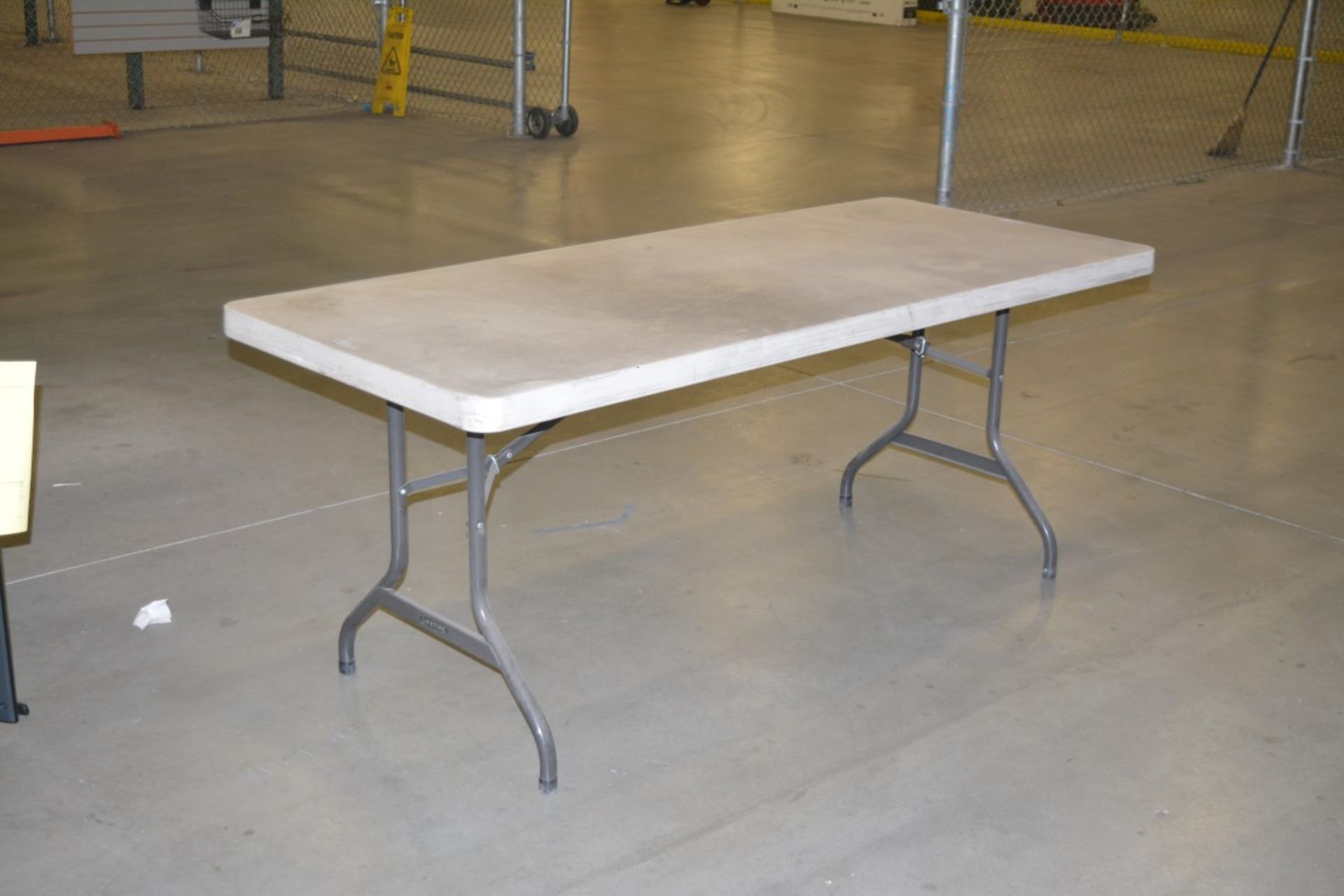 LIFETIME POLYTHELENE FOLDING TABLE , - Image 2 of 2