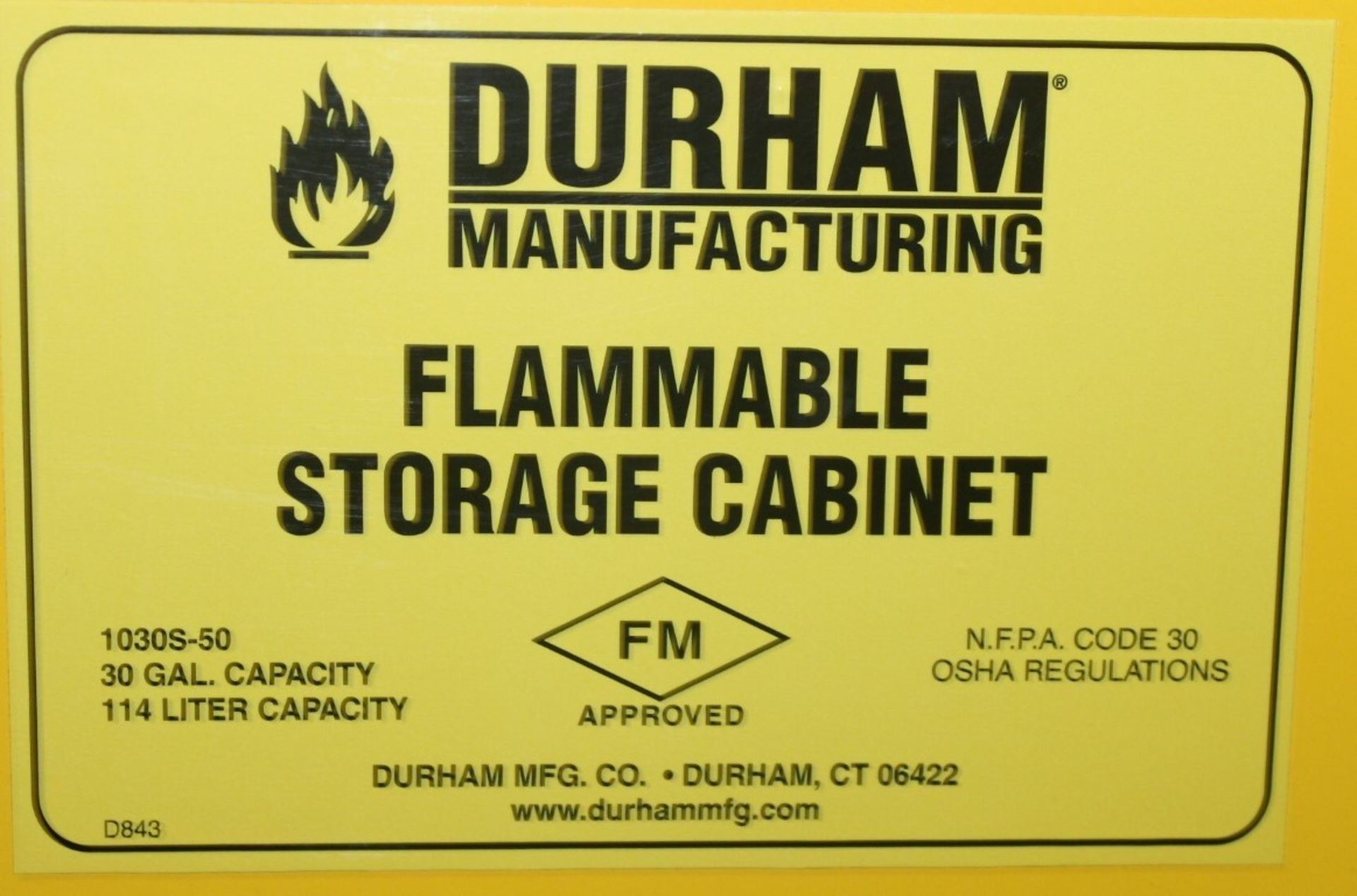 30 GALLONS FLAMMABLE SAFETY STORAGE CABINET - Image 2 of 3