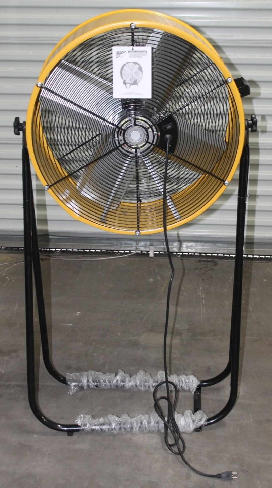 MAX AIR 24" 2 IN 1 TILT FAN, MODEL: BF24TF2N1, CONVERTS FROM A ROLL AROUND FLOOR FAN TO A 52"