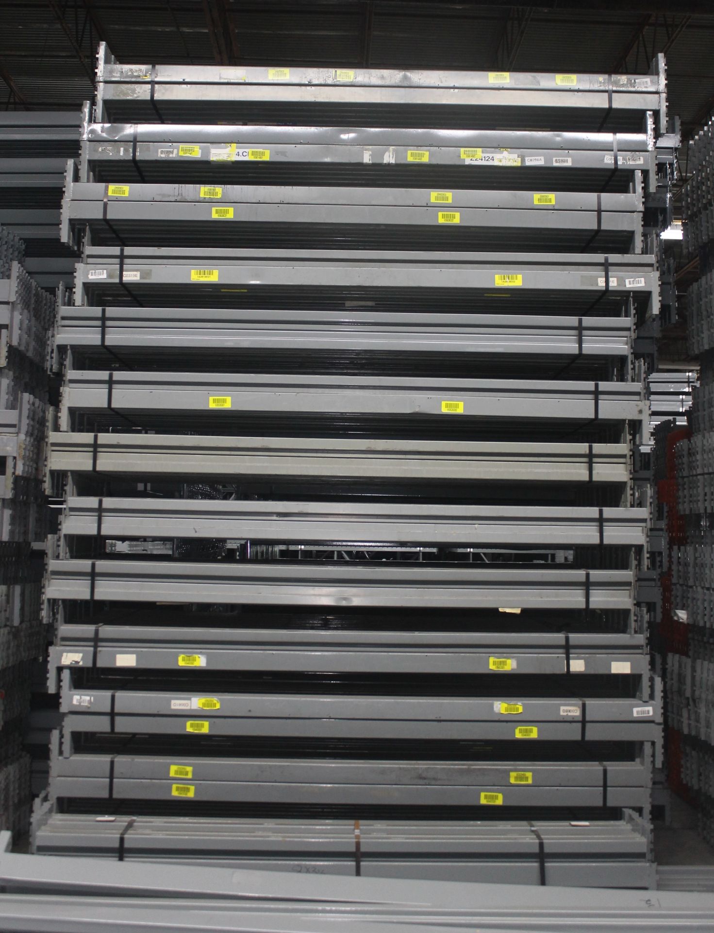 7 BAYS OF KEYSTONE STYLE PALLET RACK, SIZE: 8'H x 36"D X 108"W (4 BEAM LEVEL) - Image 3 of 3