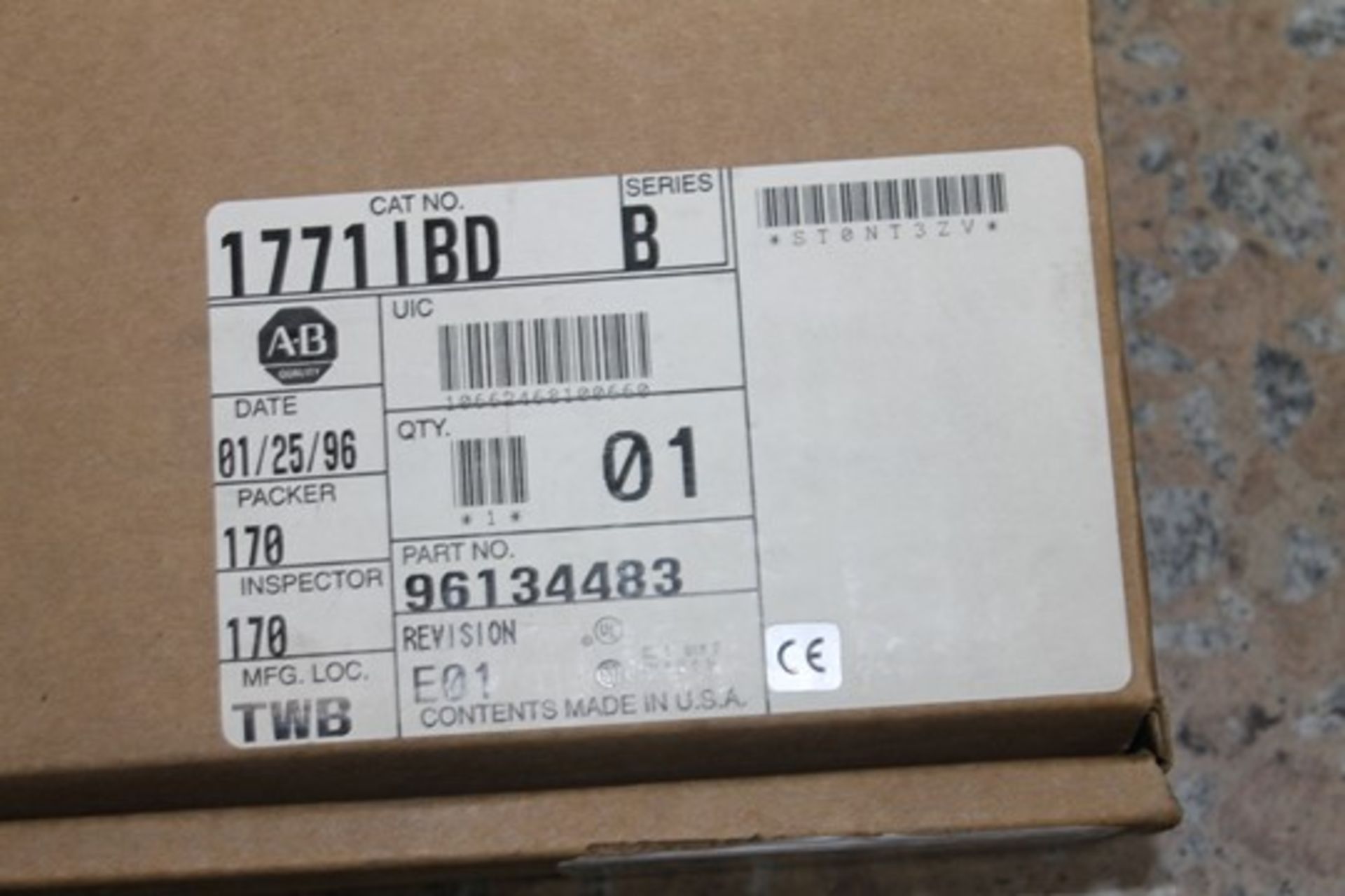 ALLEN BRADLEY 10 TO 30 VDC INPUT, CAT: 1771- IBD B, FACTORY SEAL 130MA AT 5 VDC - Image 2 of 2