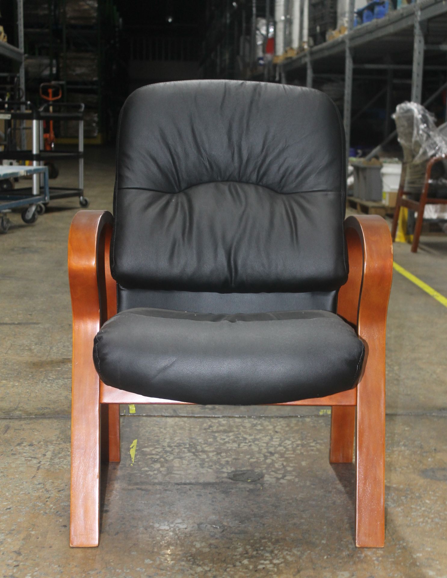 2 PCS OF LEATHER WORK CHAIR