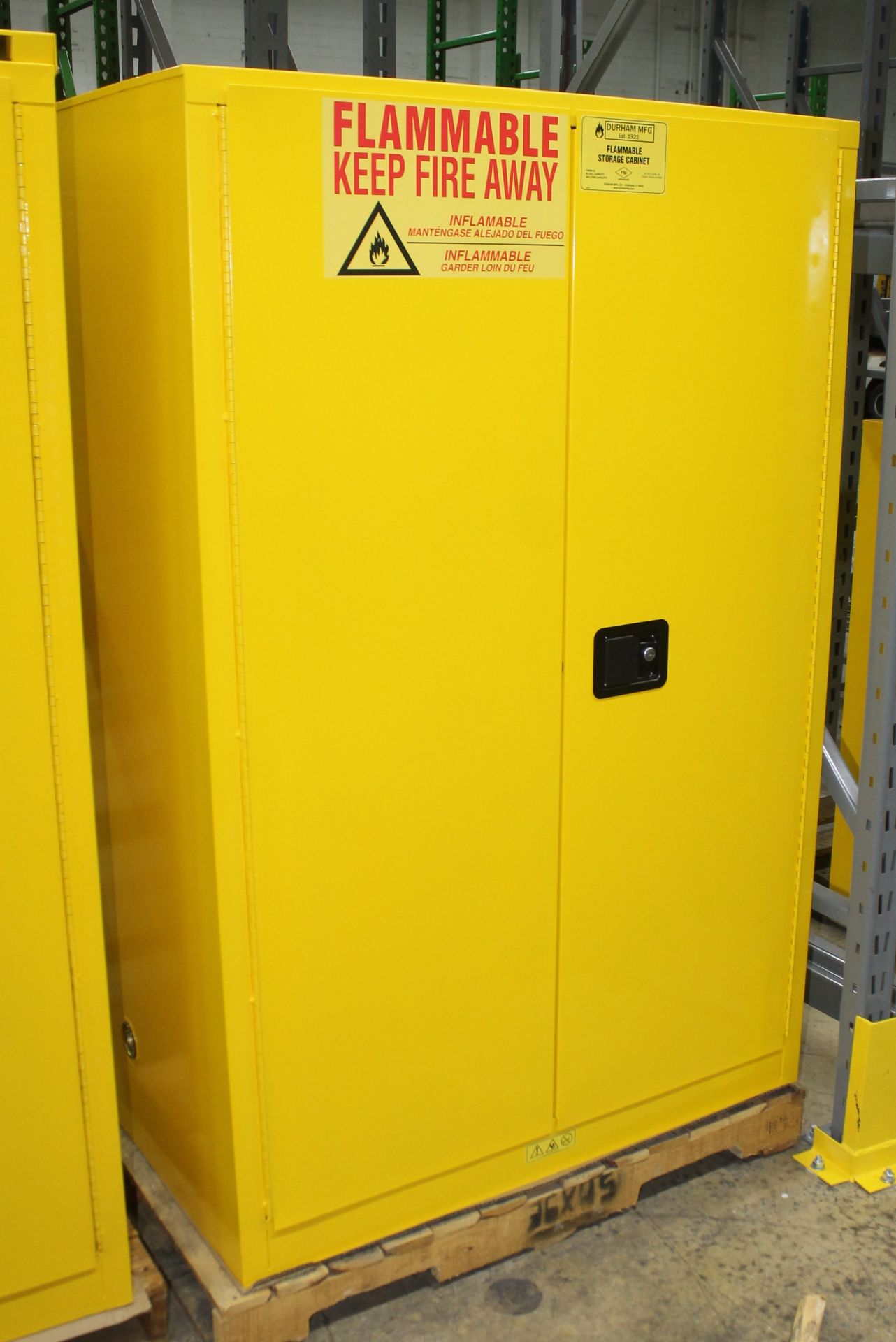 90 GALLON NEW FLAMMABLE SELF CLOSING SAFETY STORAGE CABINET - Image 4 of 4