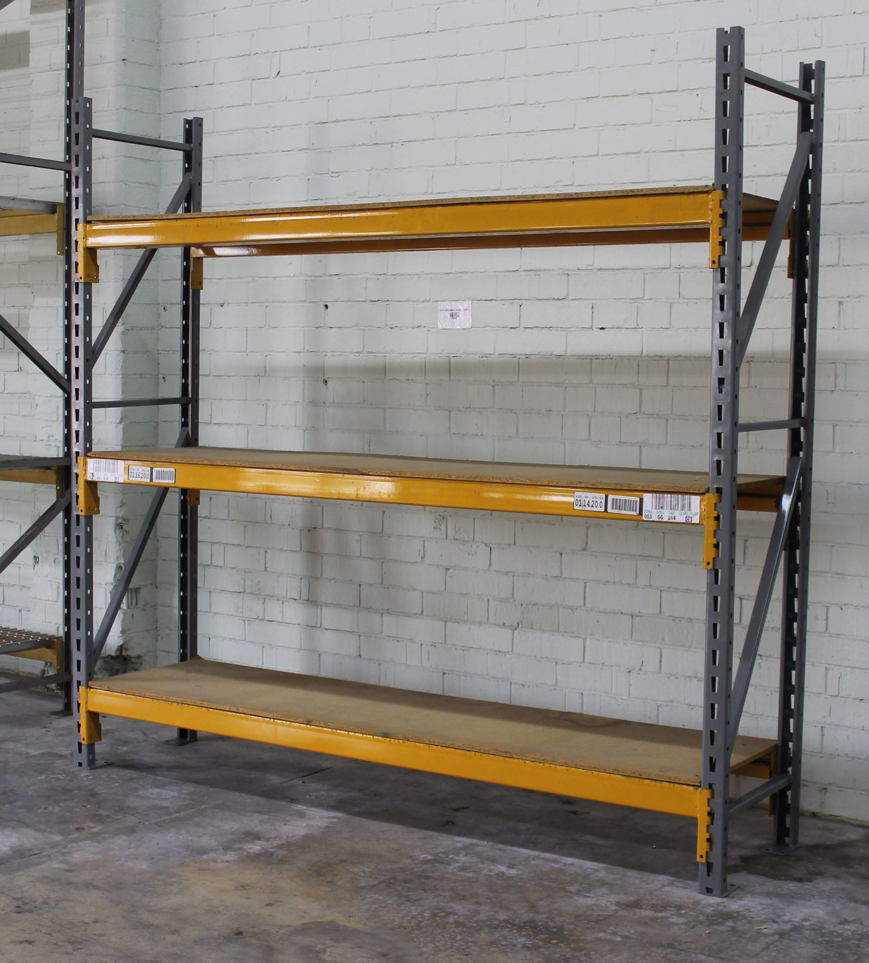 10 SECTIONS OF 96"H X 24"D X 96"L STOCK ROOM PALLET RACK SHELVING
