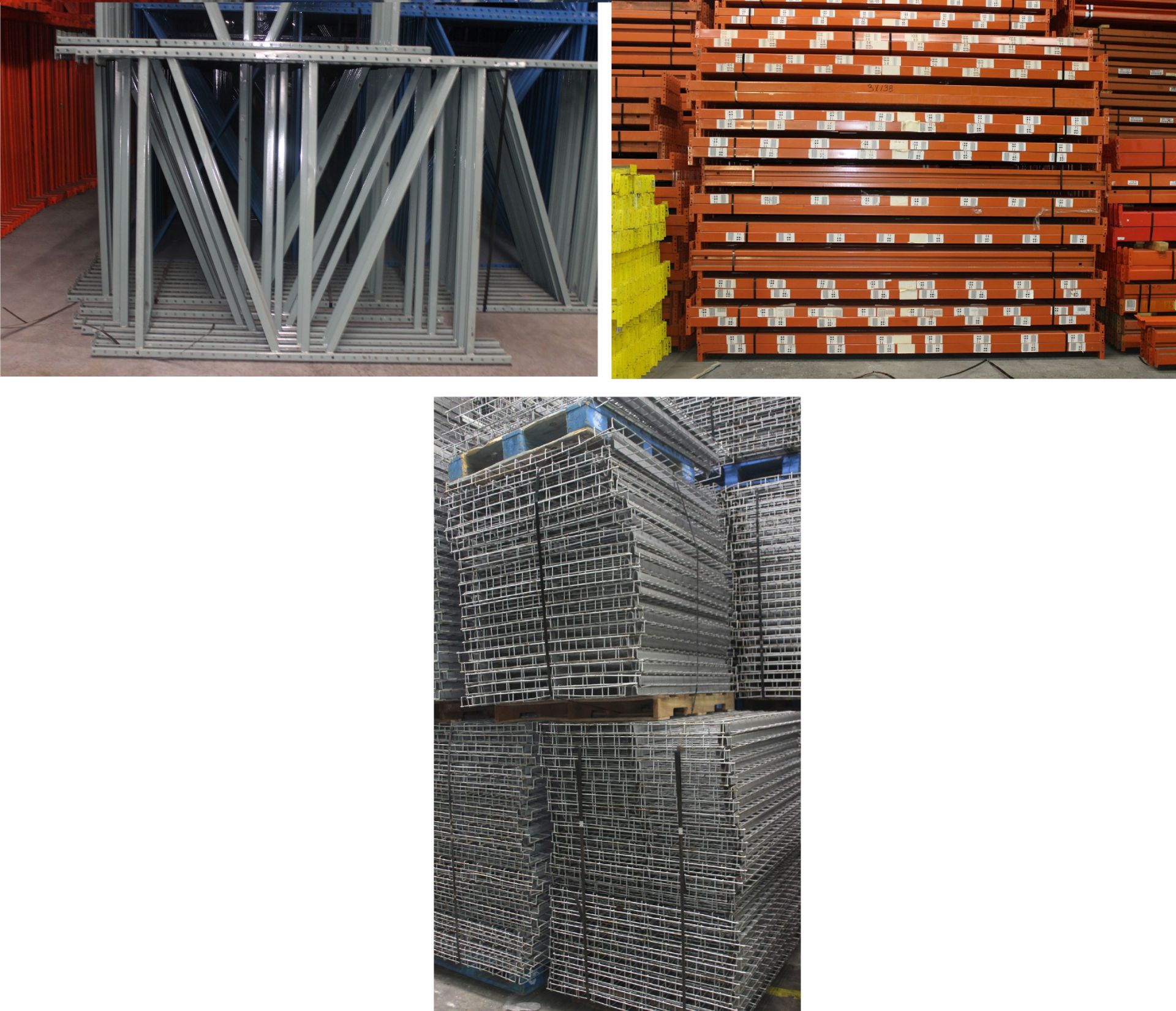 28 BAYS OF TEARDROP STYLE PALLET RACK, SIZE: 78"H x 60"D X 138"W