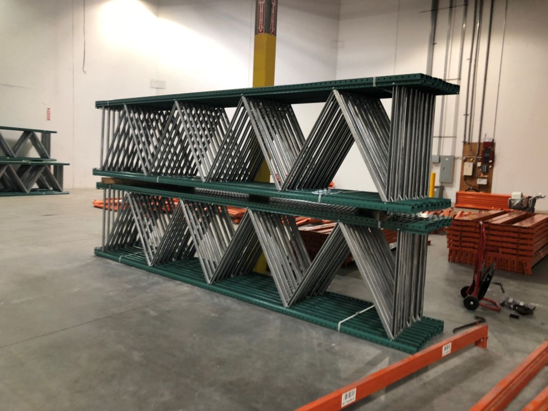 14 BAYS OF TEARDROP STYLE PALLET RACK, SIZE: 16'H x 42"D X 96"W - Image 2 of 4