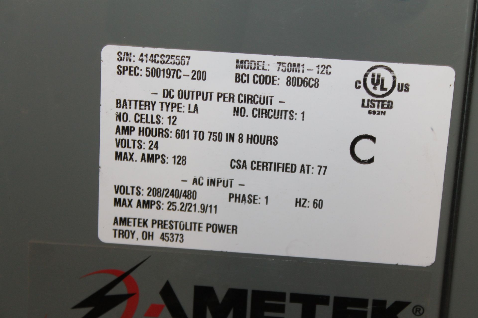 BATTERY-MATE 80 24V CHARGER - Image 3 of 3