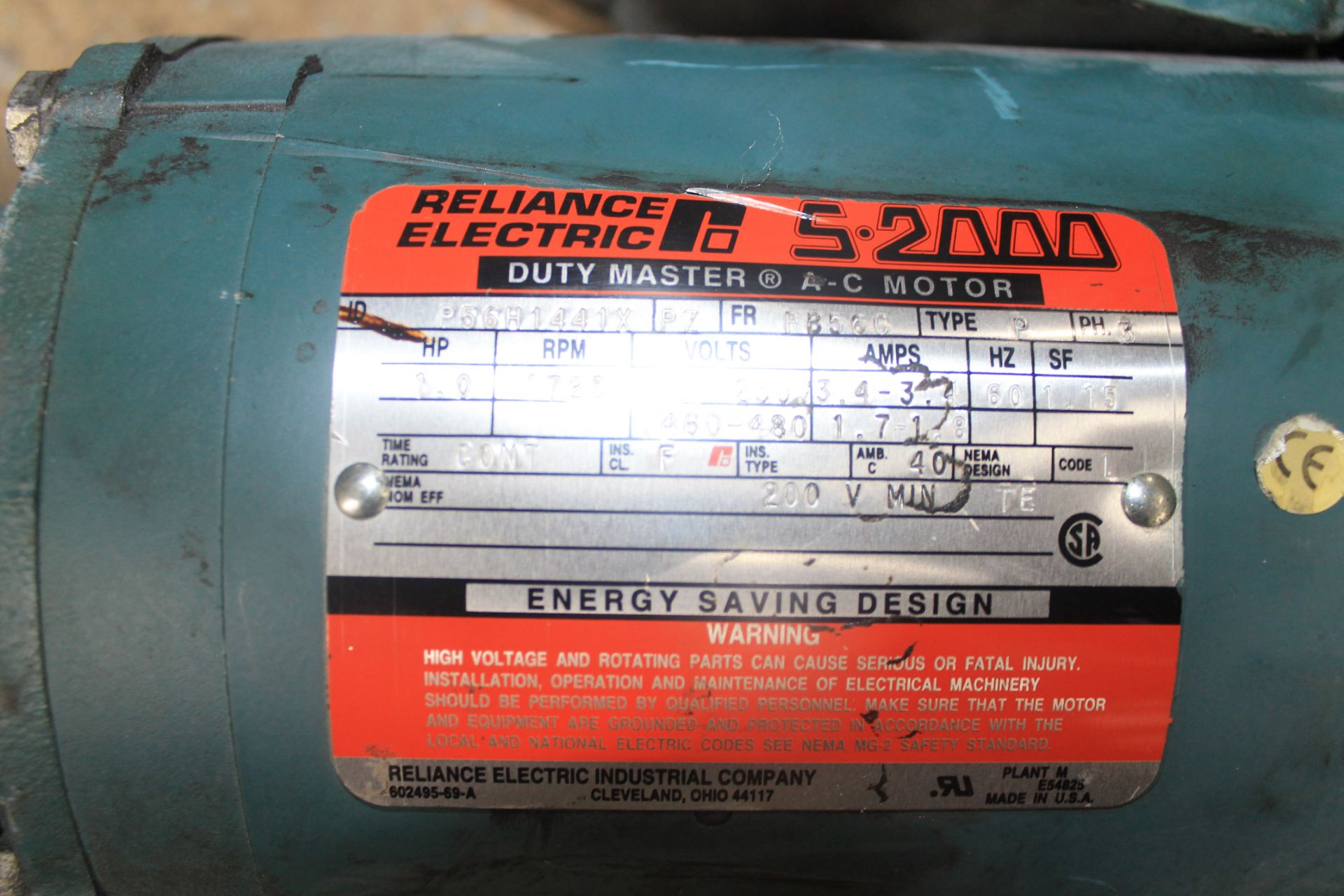 RELIANCE ELECTRIC MOTOR - Image 3 of 3