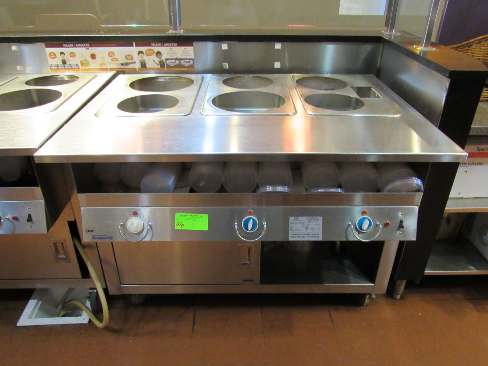 46" DUKE, MD DC-EP303-2555 M STEAM TABLE, CASTERS